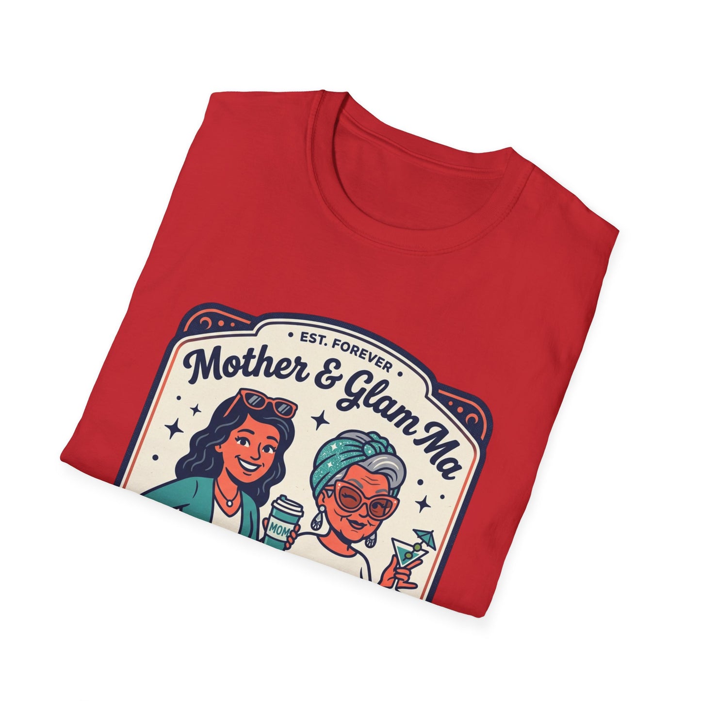 Mother & Glam Ma T-Shirt — "Double Trouble Since Day One" Matching Mom Daughter Tee