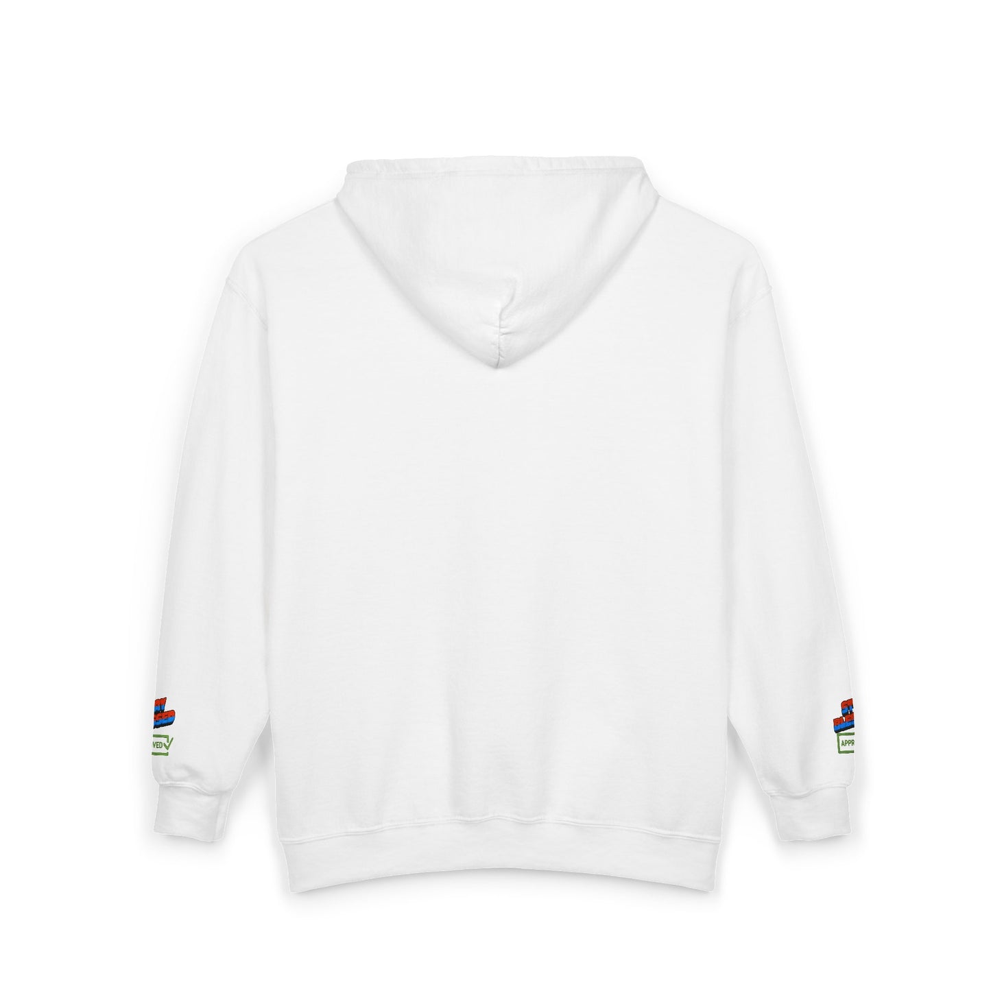 'Approved' Retro Badge Colorblock Full-Zip Hoodie