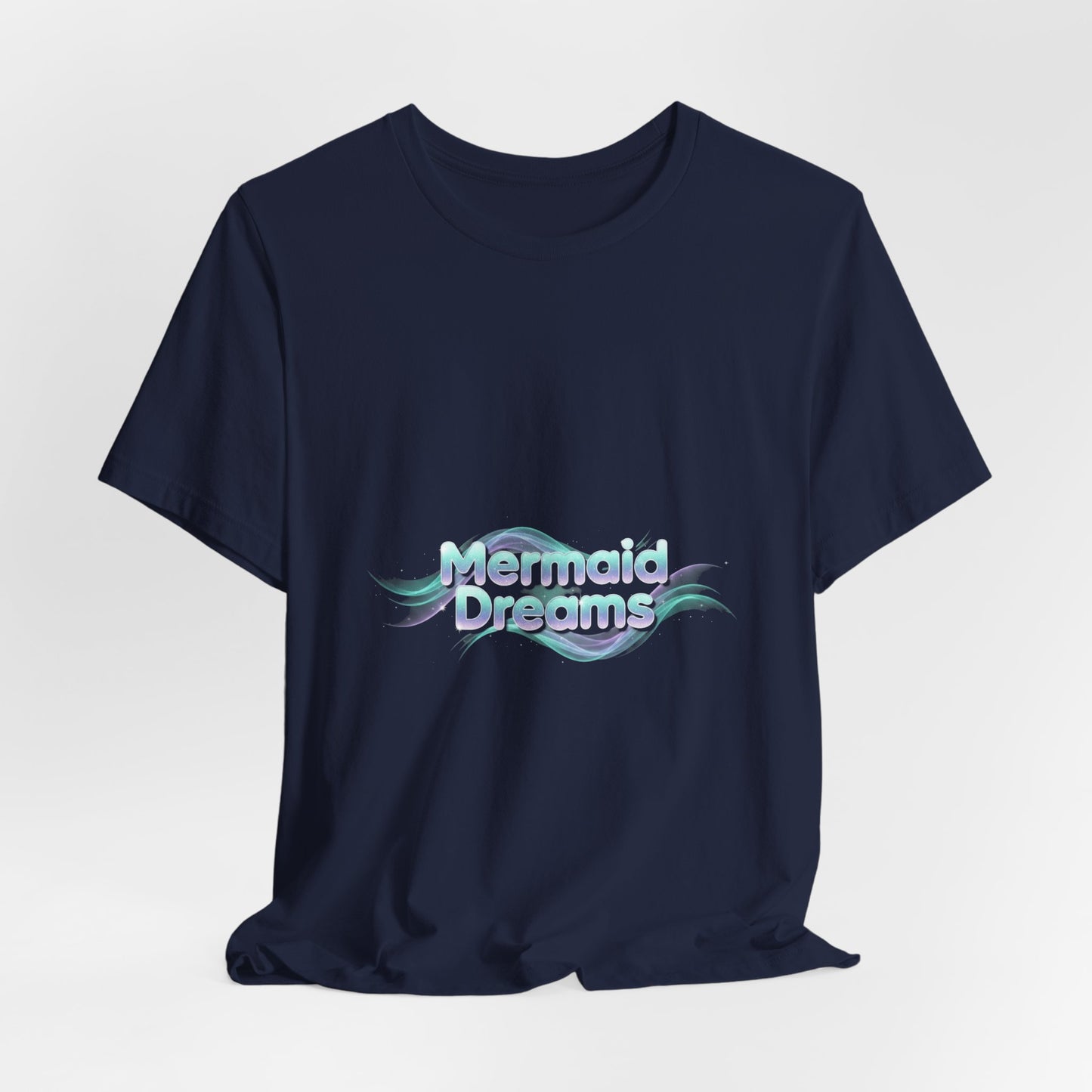 Mermaid Dreams tee | iridescent text, pearly word accent