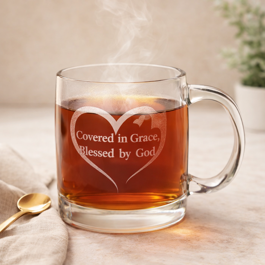 Glass Coffee Mug, 12.25oz (Engraving)