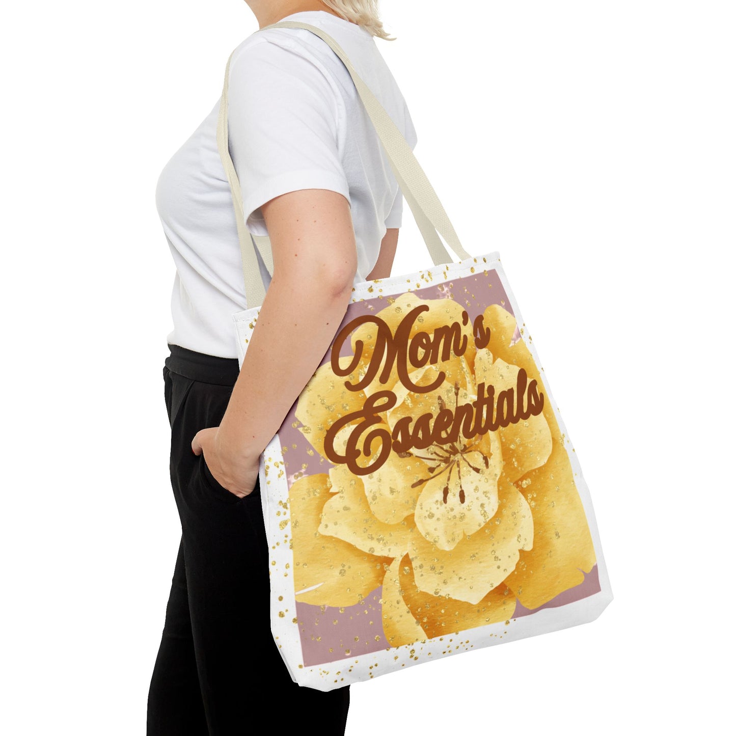 Mom Tote Bag | Mother’s Day Gift | Blush Pink Gold Minimal Tote | Everyday Mom Bag