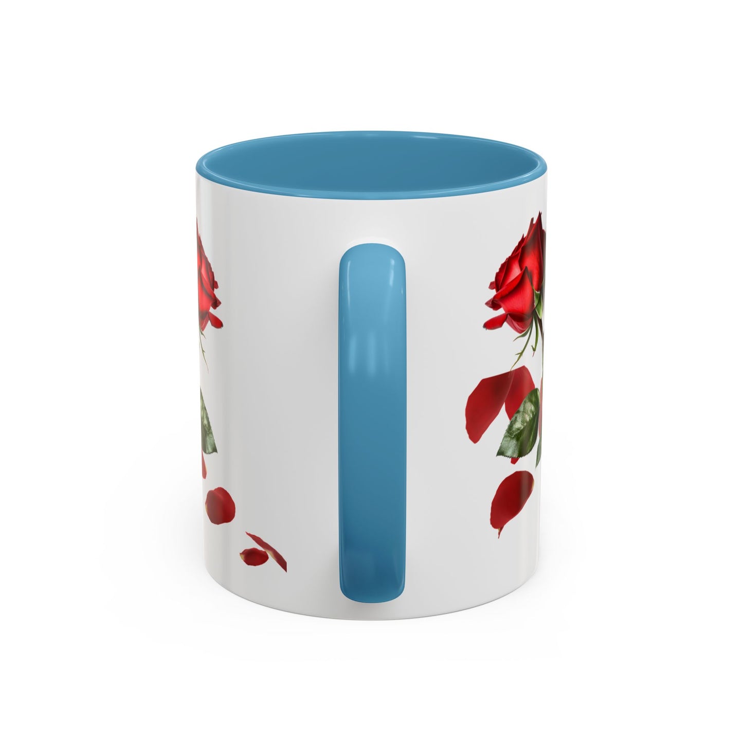 Red Rose Petals Accent Coffee Mug | 11oz 15oz