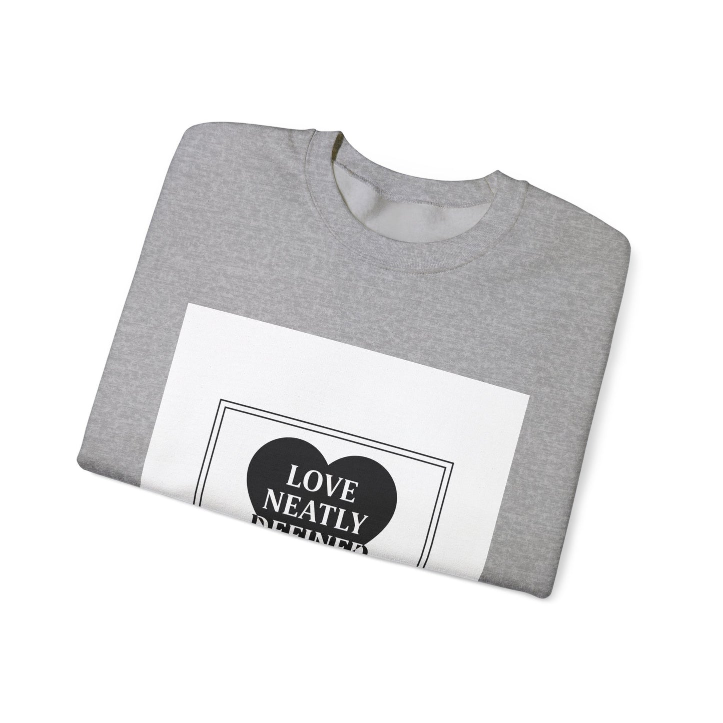 Love Neatly Defined Crewneck Sweatshirt | Editorial Black and White Love Print