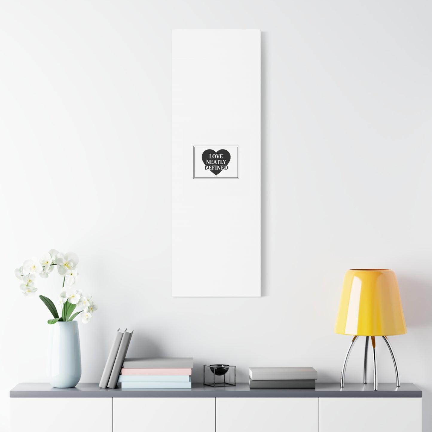 Love Neatly Defined Canvas, editorial black and white love print | elegant typography poster