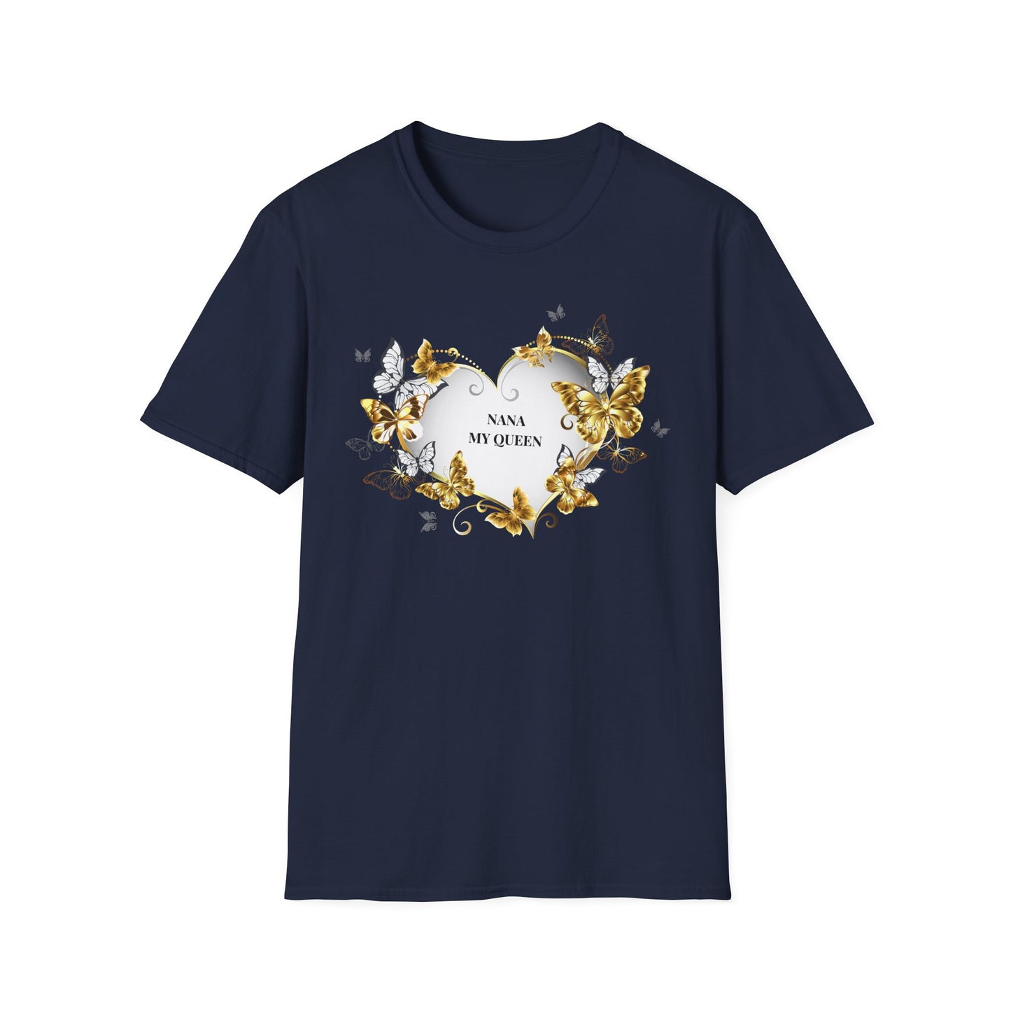 Nana My Queen Butterfly Heart T-Shirt — Grandma Mother's Day Gift