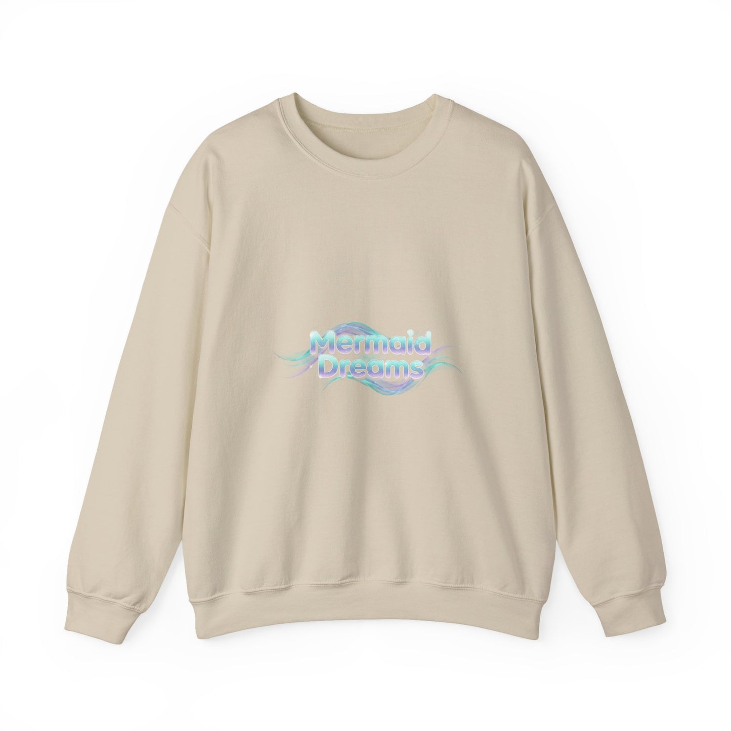 Mermaid Dreams Sweatshirt | iridescent text, pearly word accent