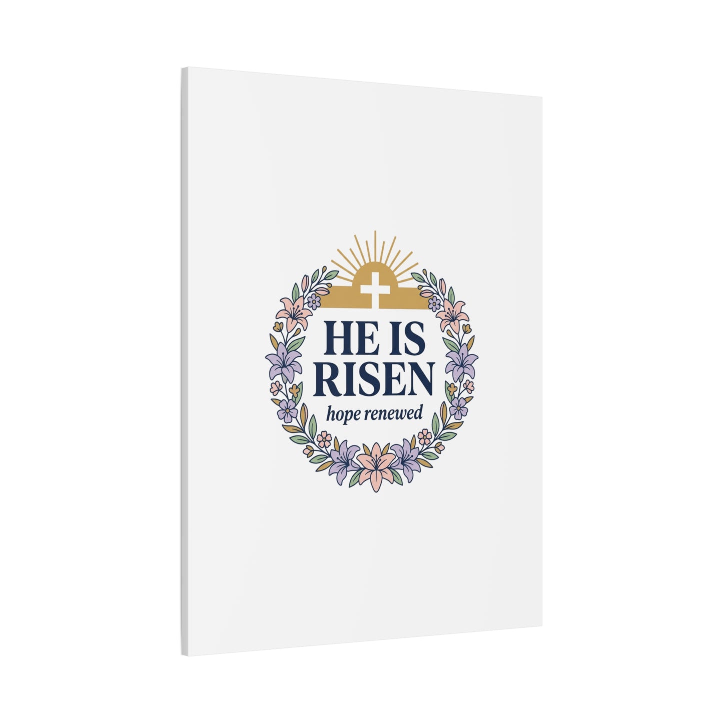 He Is Risen Canvas | Christian Easter Wall Art, Resurrection Scripture