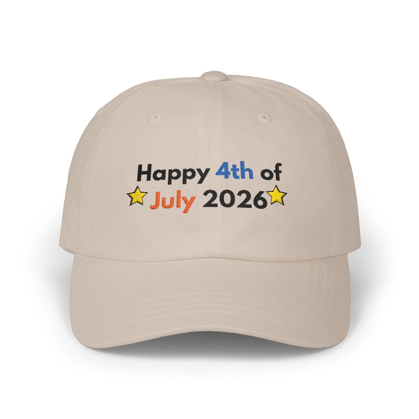 Happy 4th of July 2026 Dad Cap | Patriotic Embroidered Baseball Hat