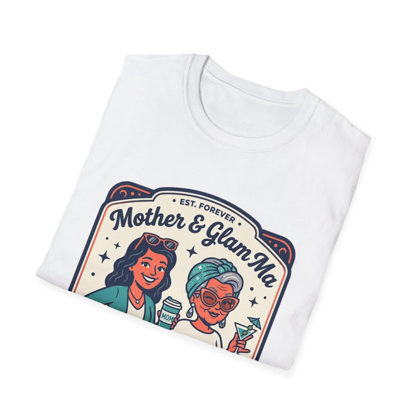 Mother & Glam Ma T-Shirt — "Double Trouble Since Day One" Matching Mom Daughter Tee