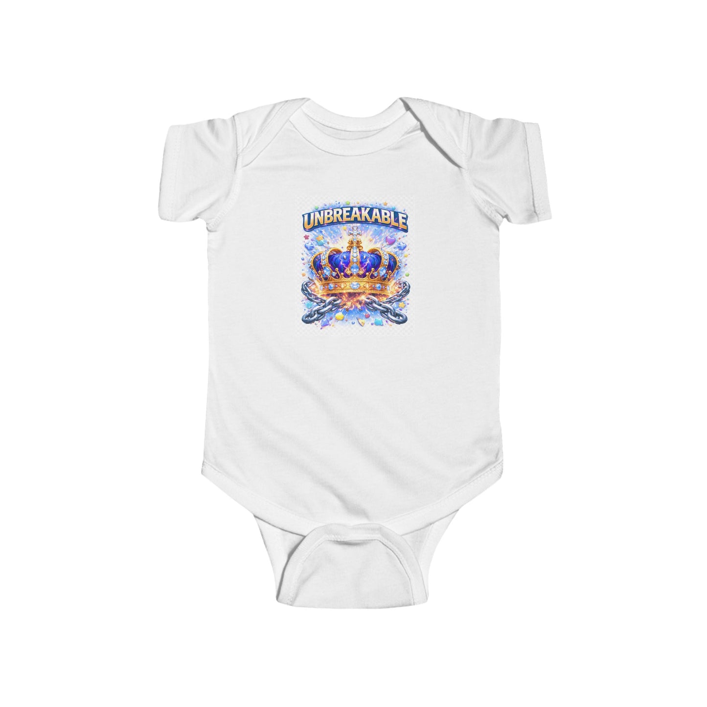 Infant Bodysuit – "Unbreakable" Crown Baby Onesie | Royal Newborn Gift