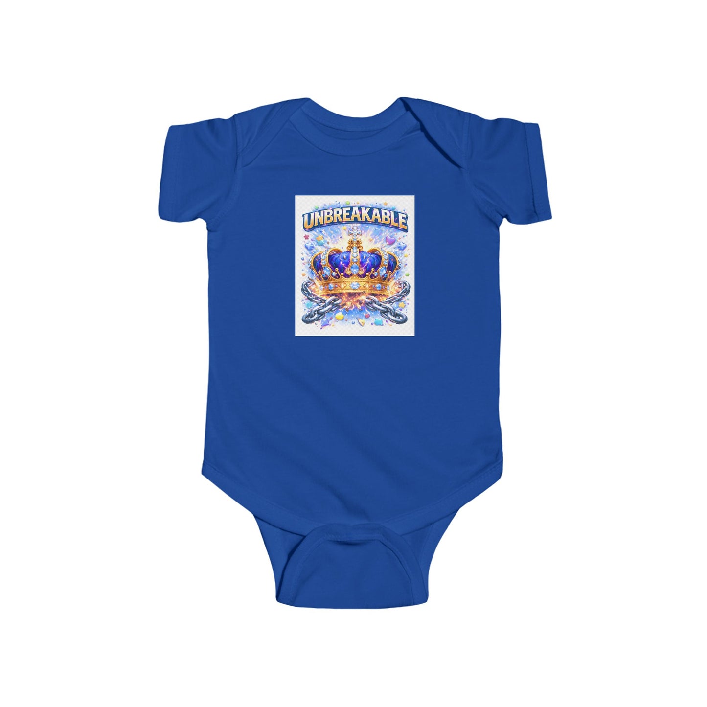 Infant Bodysuit – "Unbreakable" Crown Baby Onesie | Royal Newborn Gift