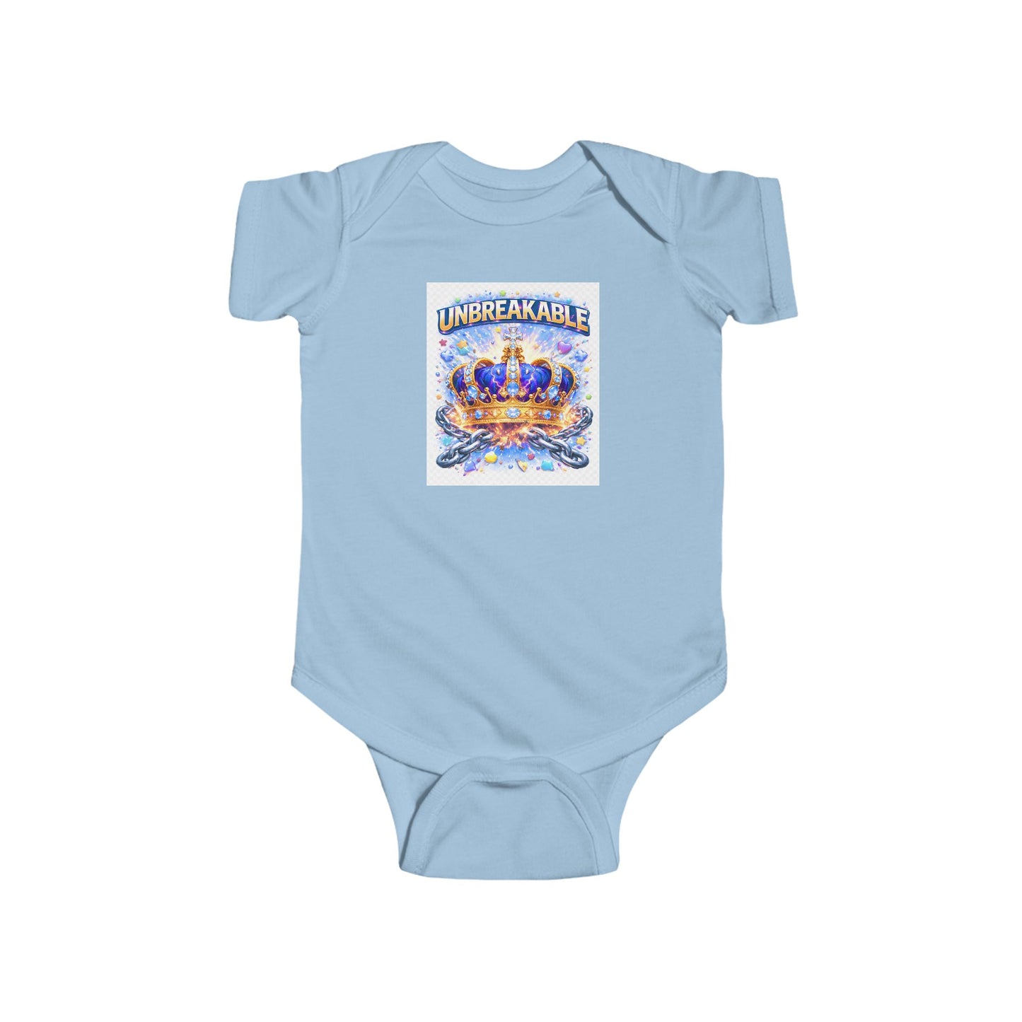 Infant Bodysuit – "Unbreakable" Crown Baby Onesie | Royal Newborn Gift