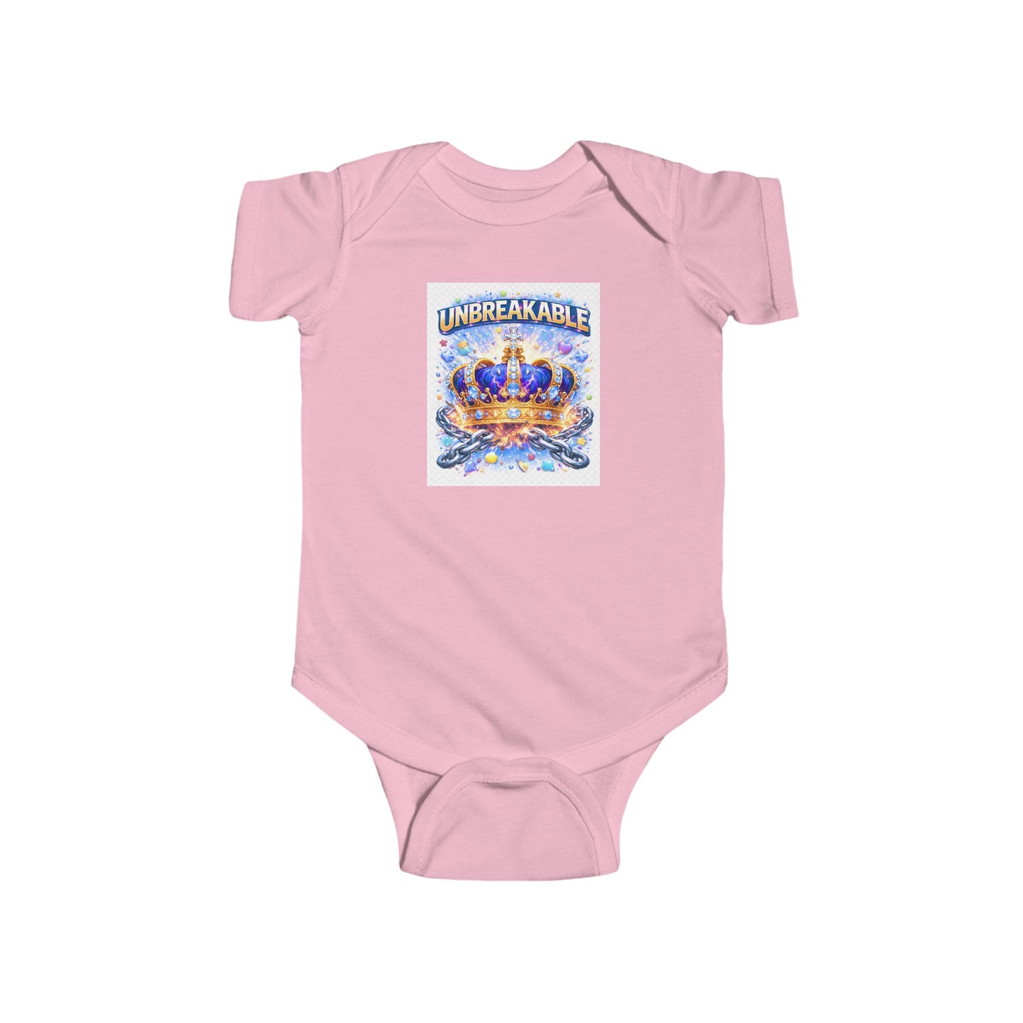 Infant Bodysuit – "Unbreakable" Crown Baby Onesie | Royal Newborn Gift
