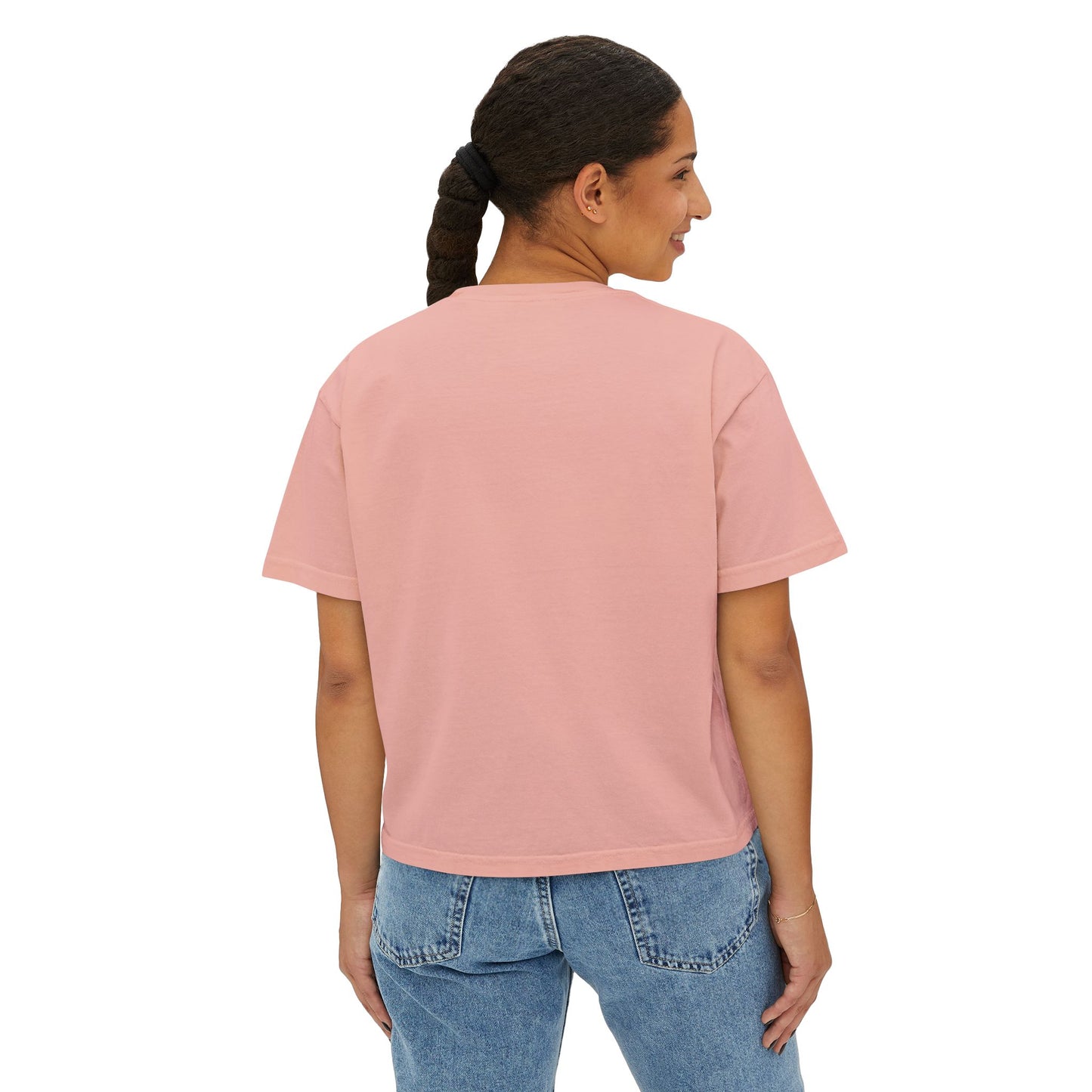 Fearless Female Boxy Tee — Empowerment T‑Shirt with Raised Fist Graphic