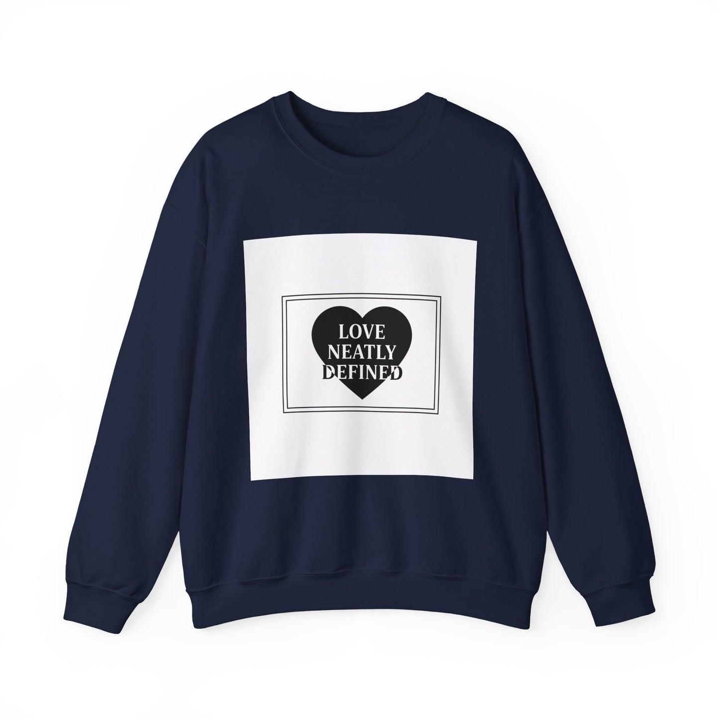 Love Neatly Defined Crewneck Sweatshirt | Editorial Black and White Love Print