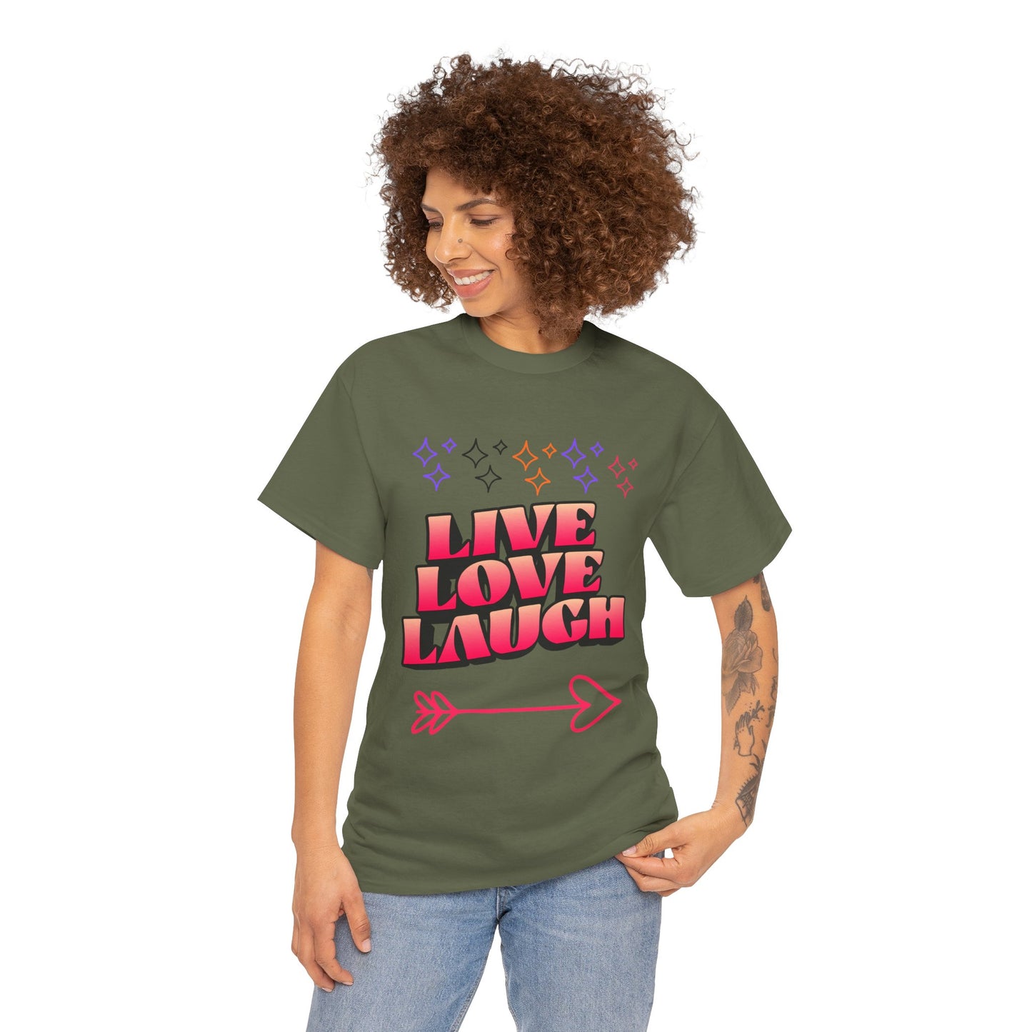 Live Love Laugh Women's Tee — Inspirational Graphic T-Shirt