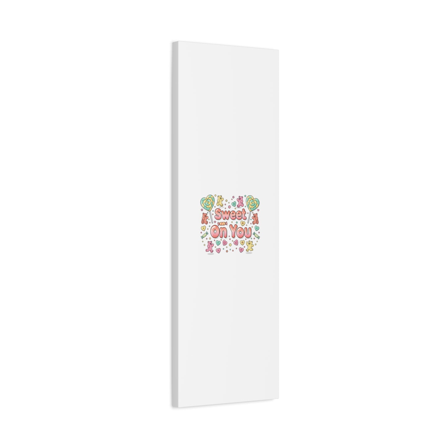 Sweet On You Canvas | Valentine Candycore heart candy pattern, pastel snackcore art