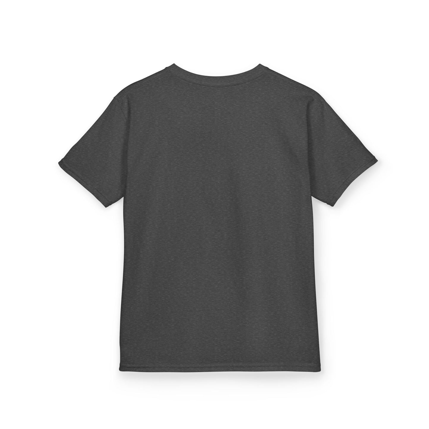 Kids Tee — Minimal "Always Be Curious" Rainbow Text