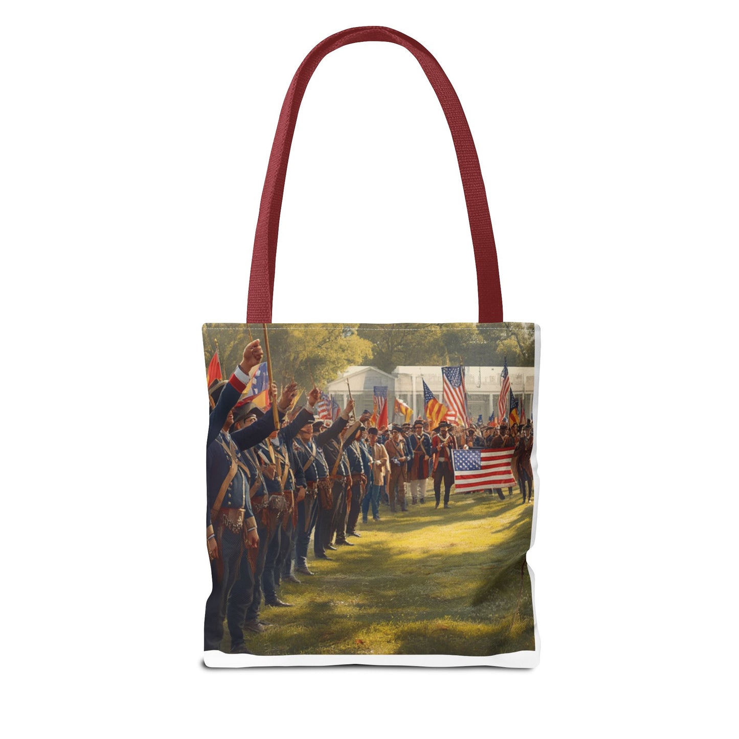 America 250 Years Flag Crossed Flags Patriotic Tote Bag | Independence Day
