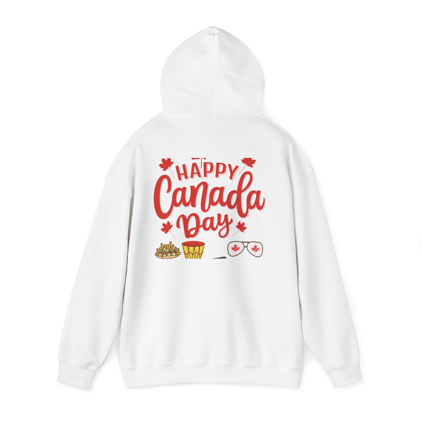 Canada Day Hoodie — "Happy Canada Day! Proud Canadian" Celebration Sweatshirt