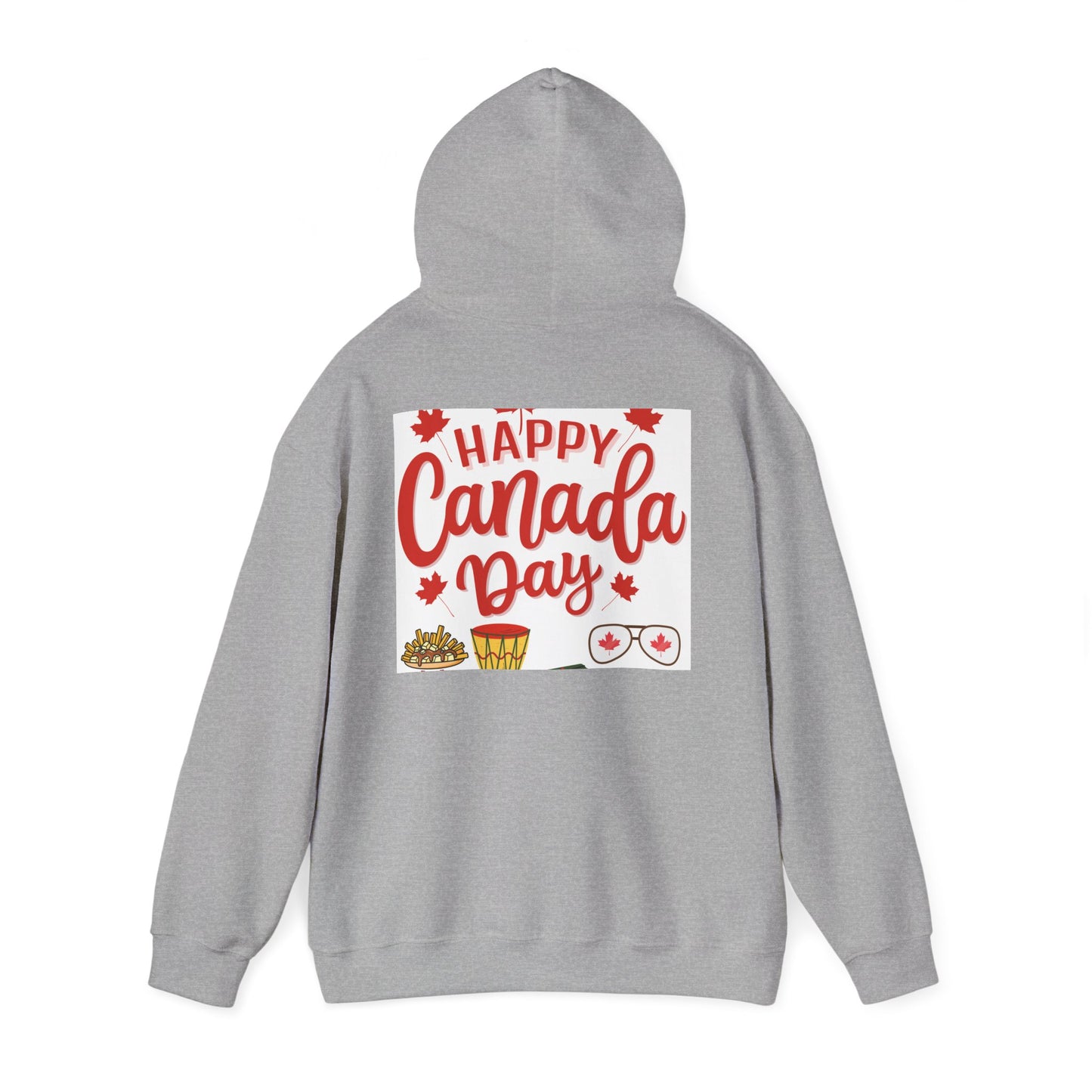 Canada Day Hoodie — "Happy Canada Day! Proud Canadian" Celebration Sweatshirt