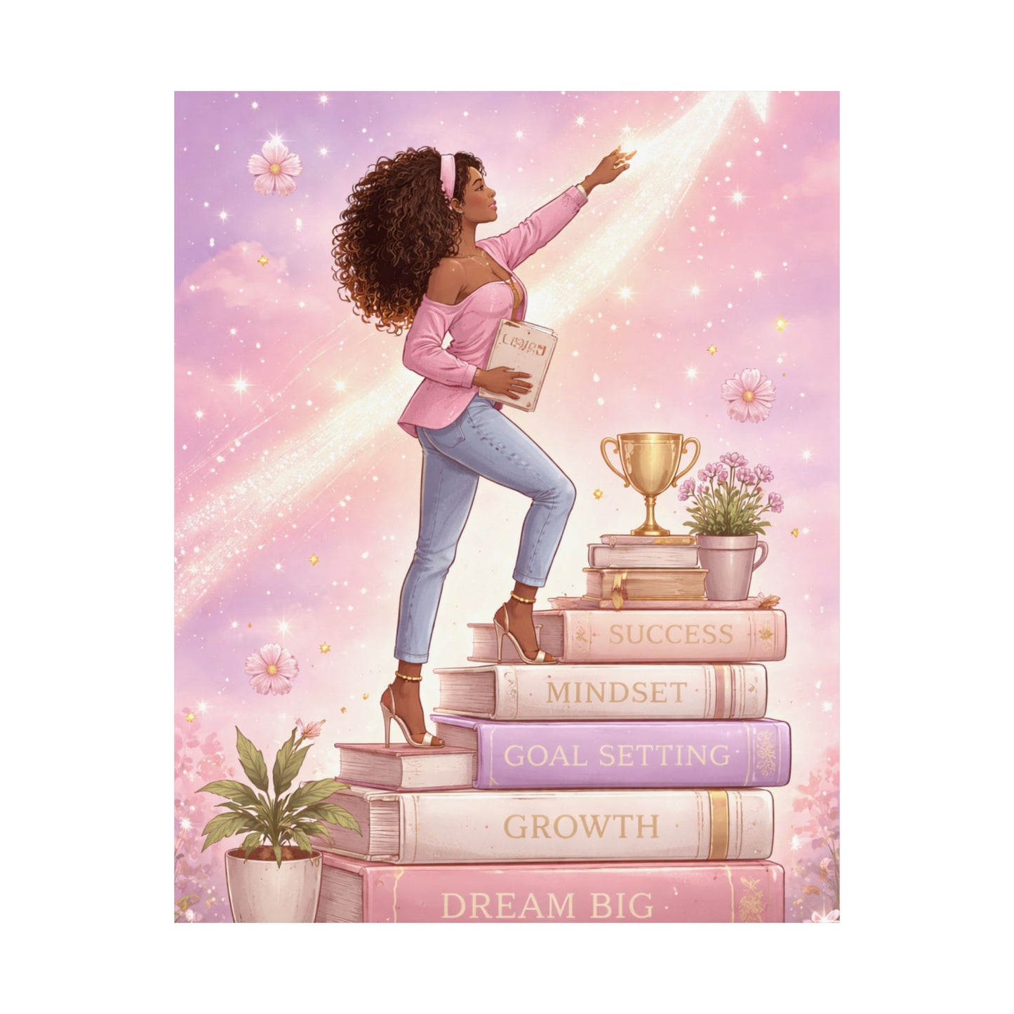 Dream Big Matte Vertical Poster — Inspirational Growth Wall Art for Ambitious Women
