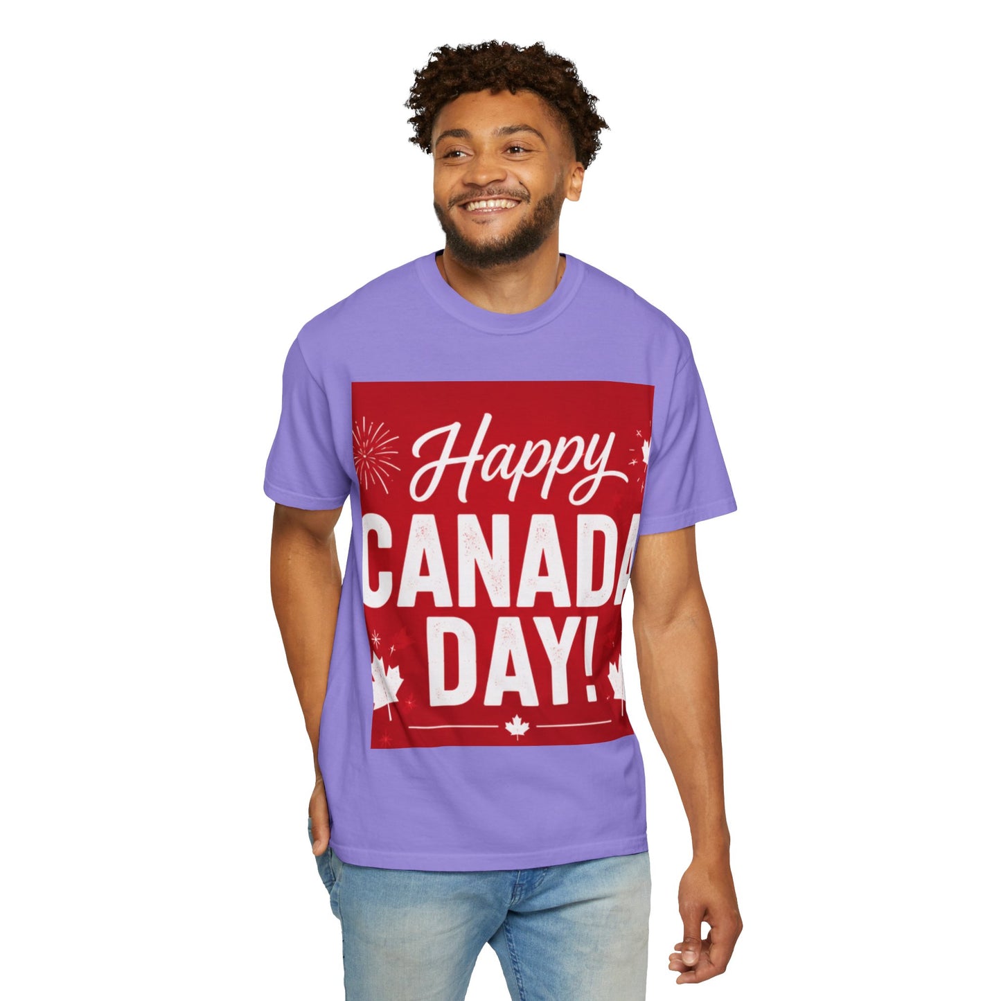 Happy Canada Day T-Shirt — Red Maple Leaf Canada Day Tee