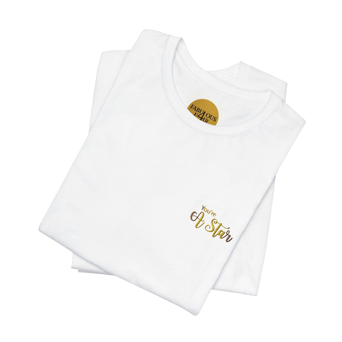 White Bee Graphic Tee — Small Chest & Sleeve Floral Bee Design
