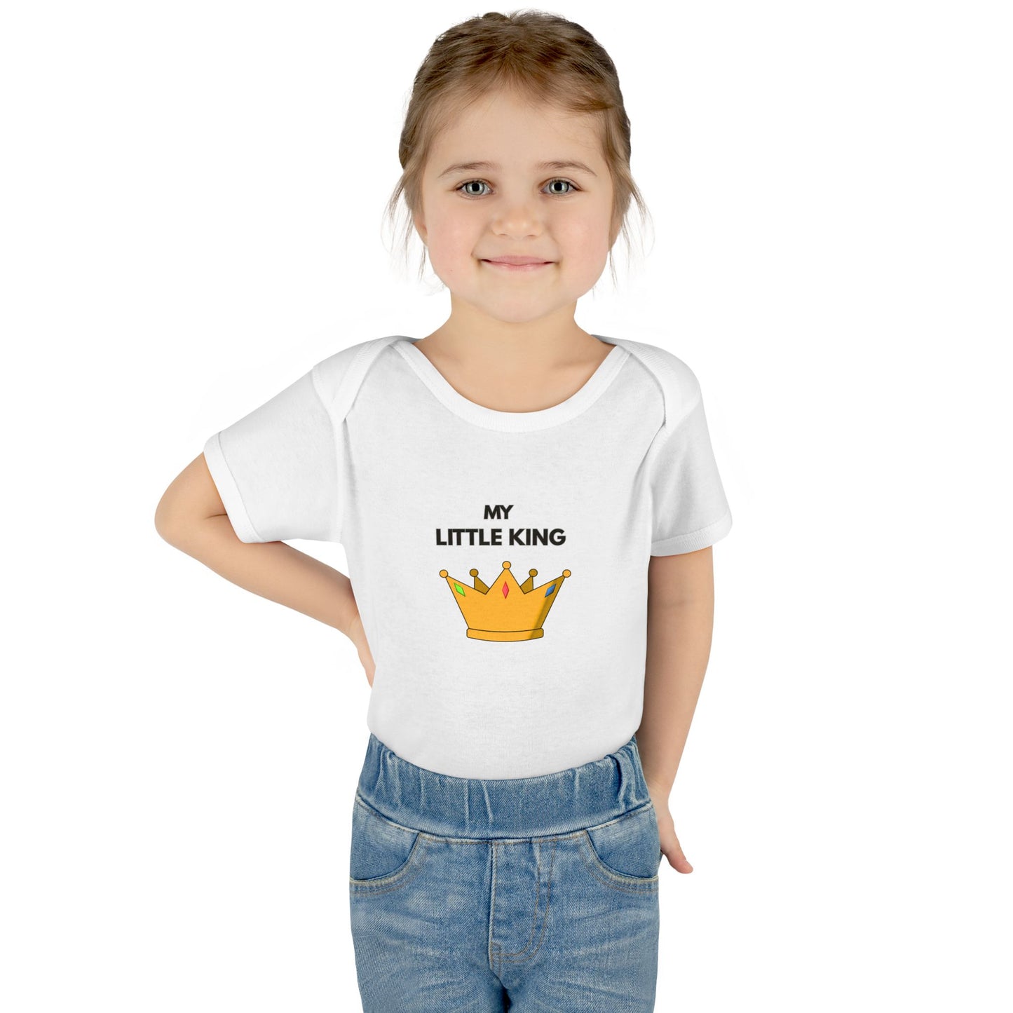 Infant Bodysuit — "My Little King" Baby Onesie