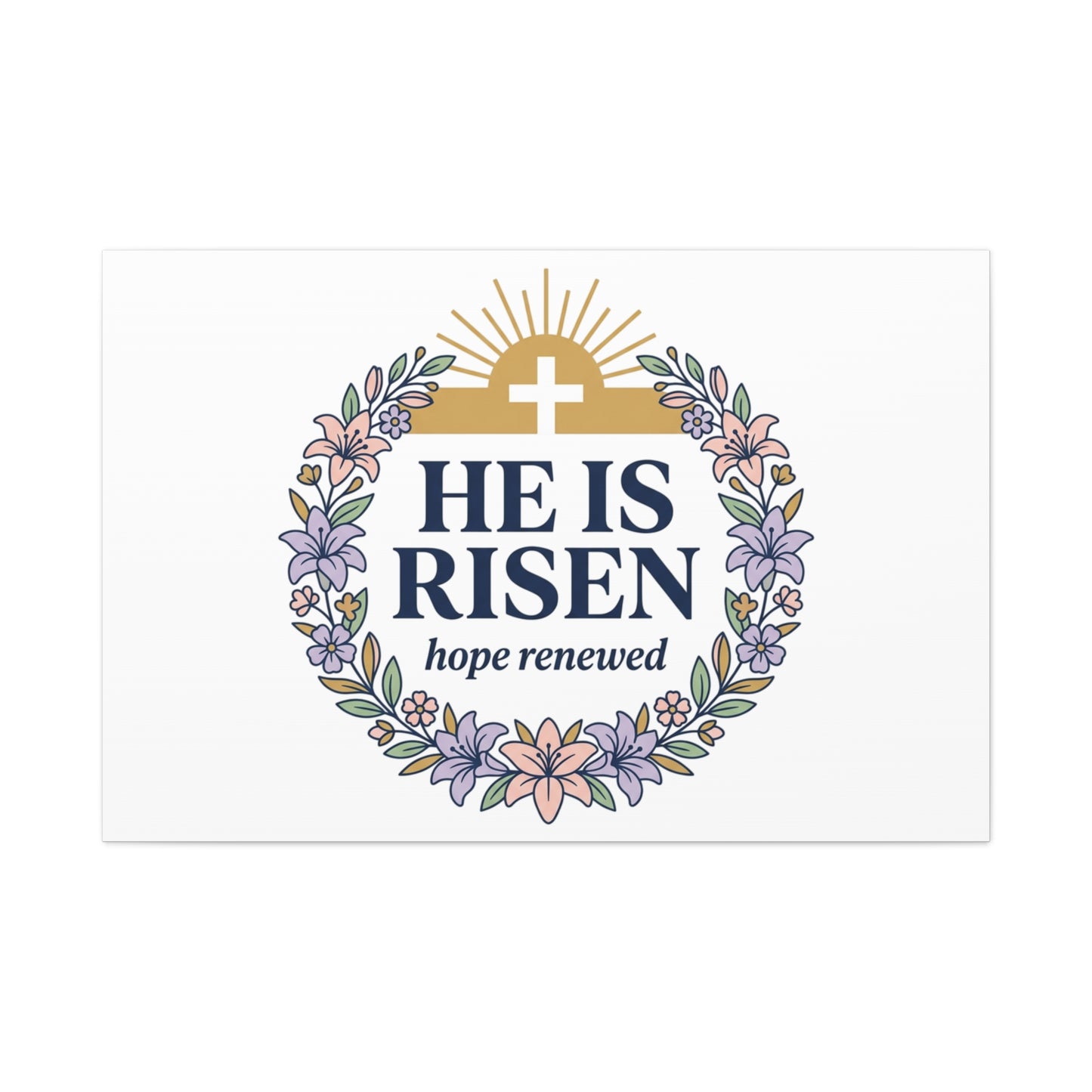 He Is Risen Canvas | Christian Easter Wall Art, Resurrection Scripture