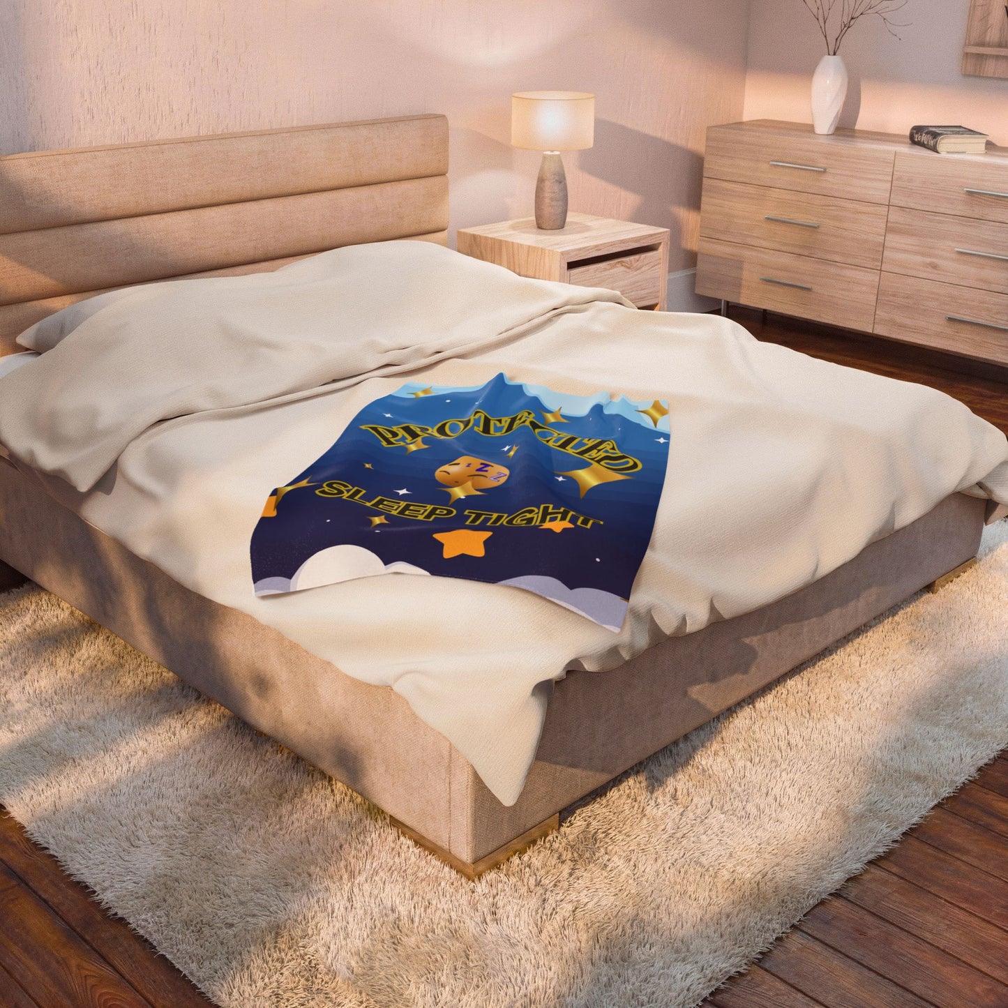 Protected Sleep Tight Velveteen Plush Blanket