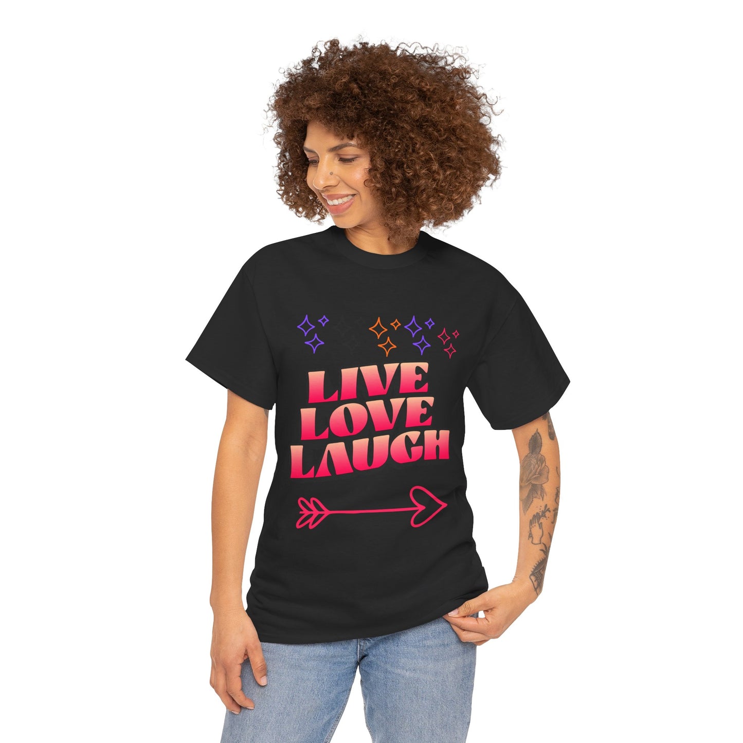 Live Love Laugh Women's Tee — Inspirational Graphic T-Shirt