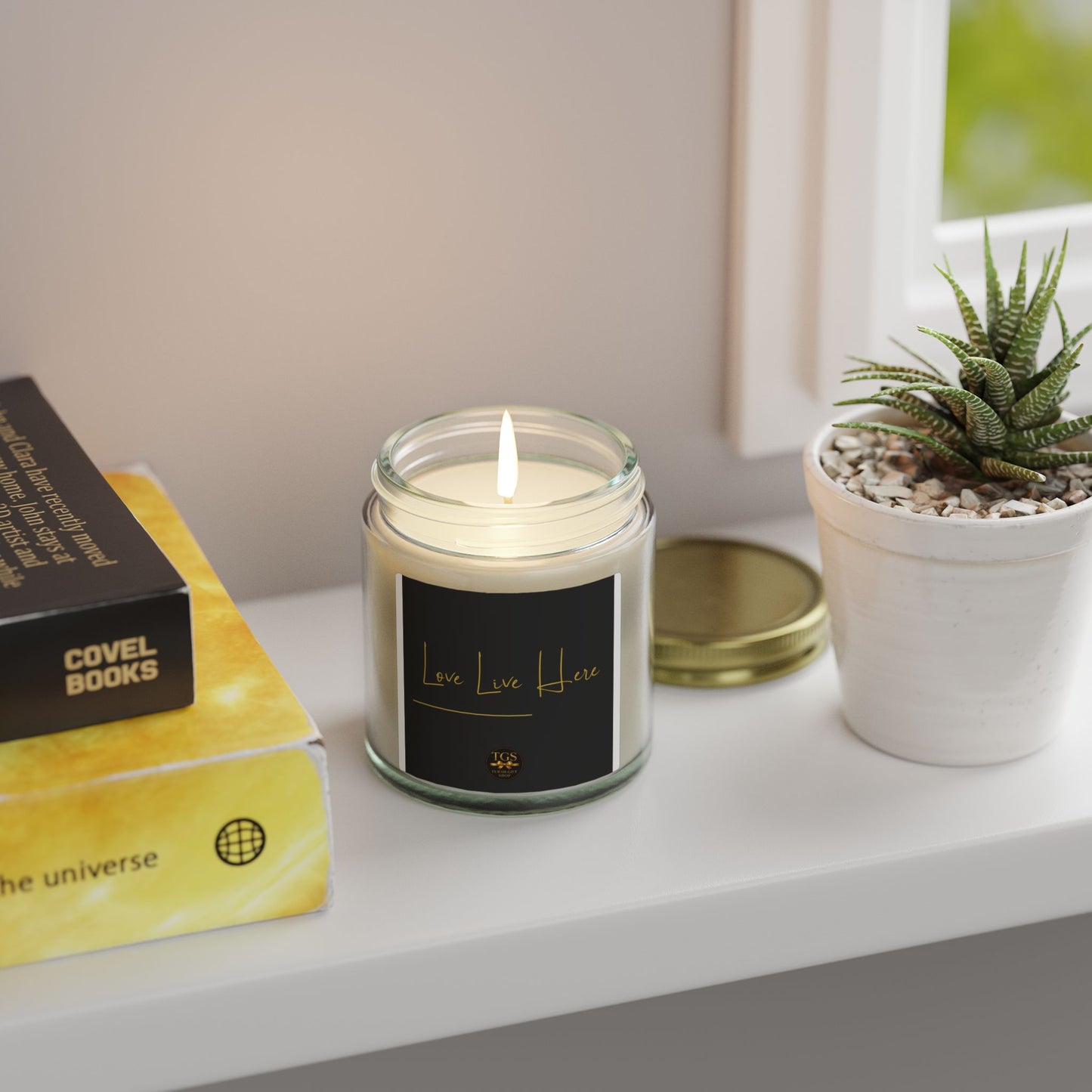 Love Lives Here Candle | Scented Coconut Apricot Wax 4oz 9oz