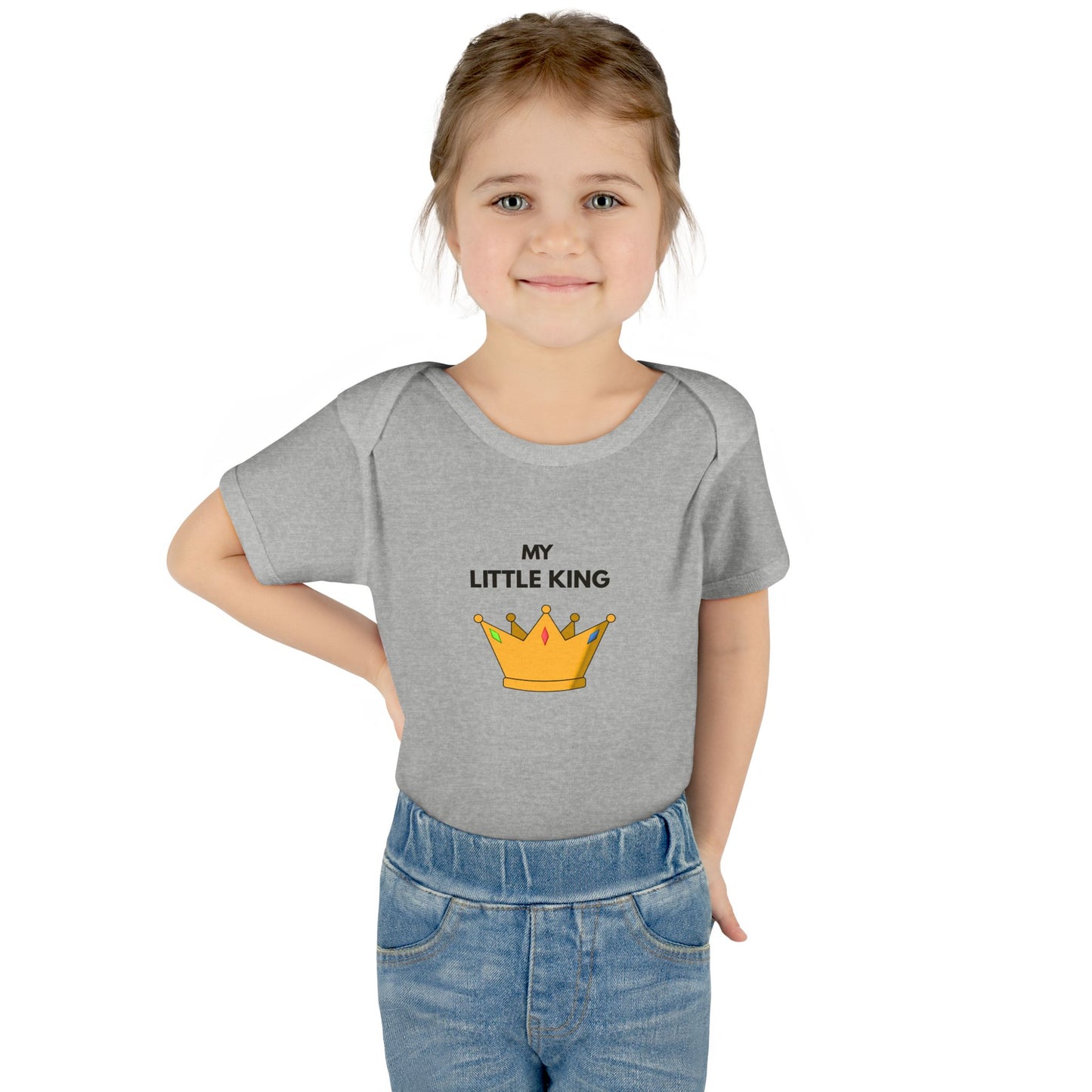 Infant Bodysuit — "My Little King" Baby Onesie