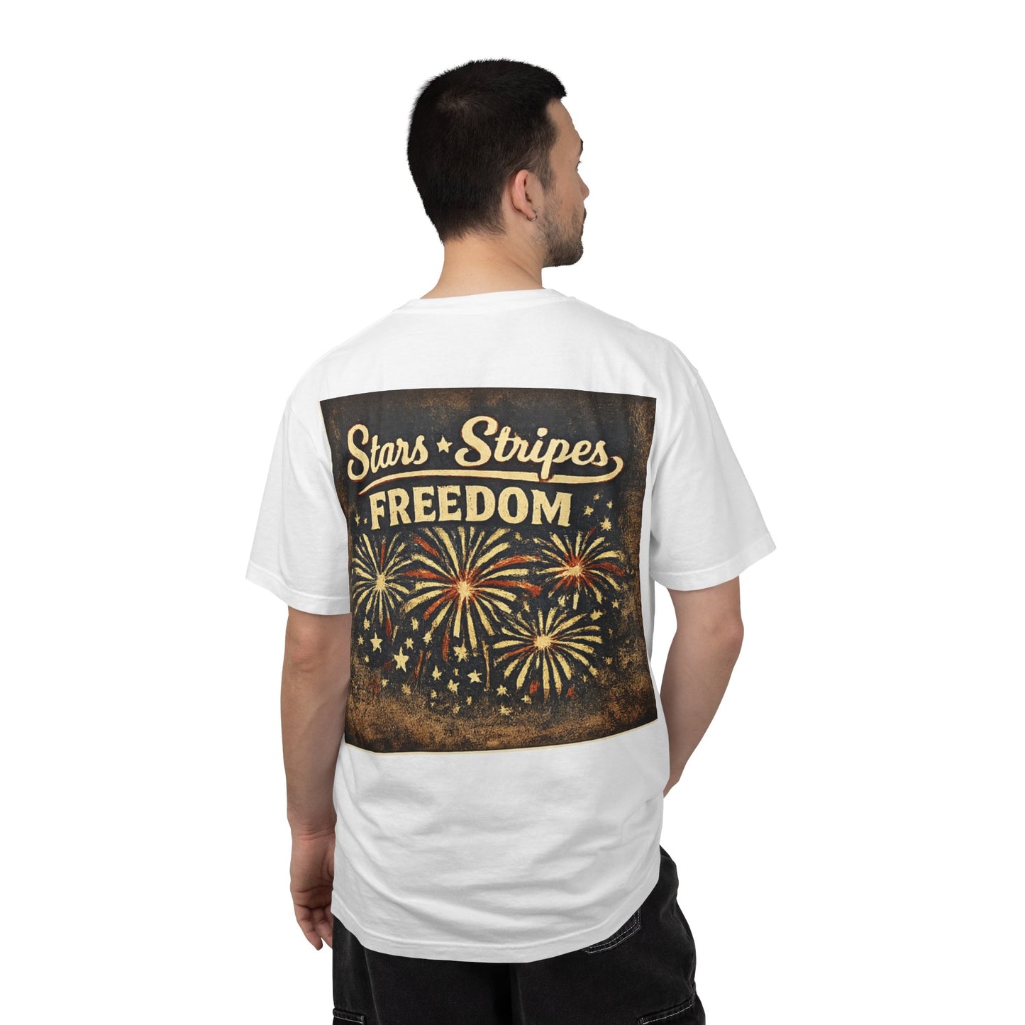 America 250 T-Shirt — Stars & Stripes Freedom Fireworks Tee