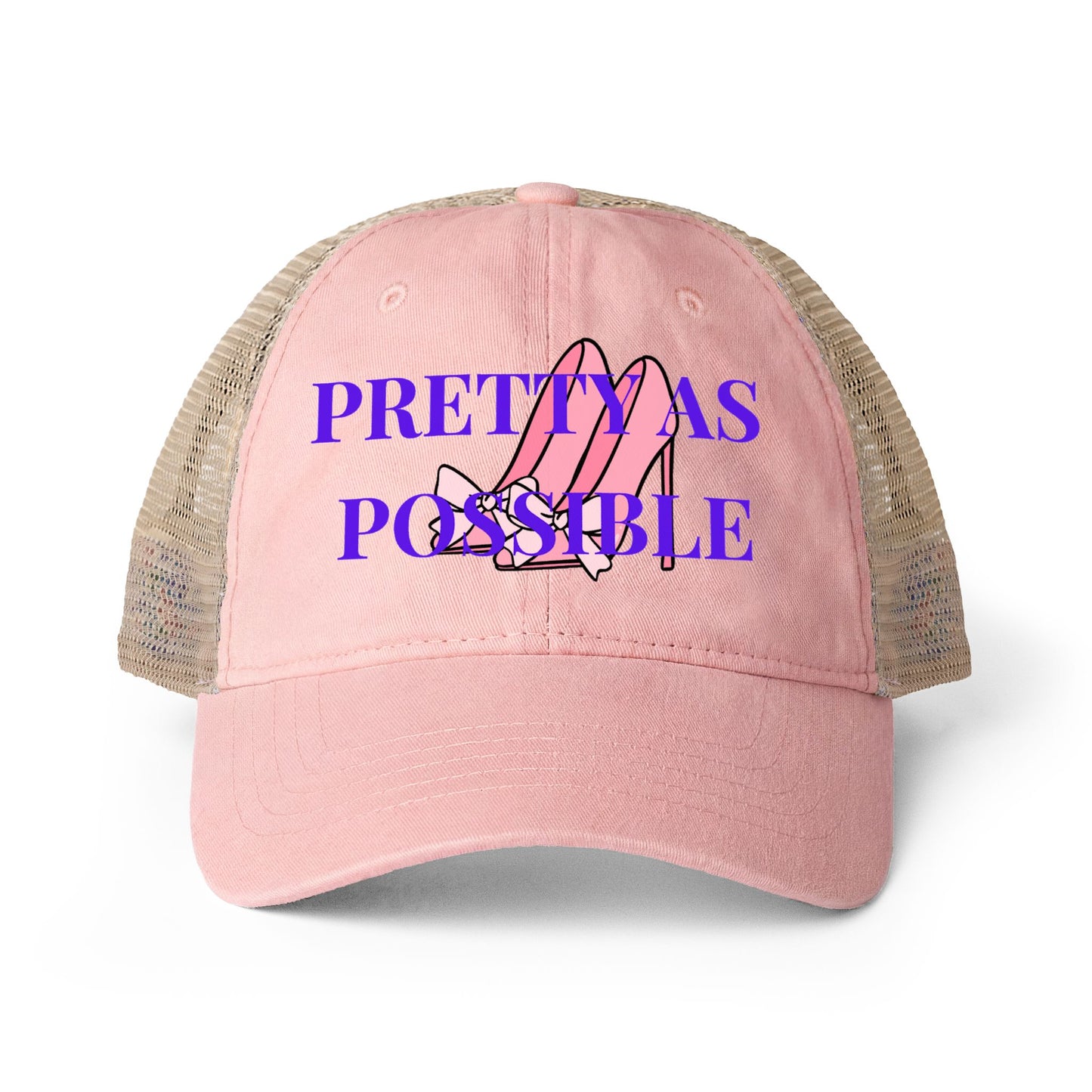 Pretty Is Possible Embroidered Trucker Hat  Inspirational Womens Cap Trendy  Hat  Cute Motivational Gif