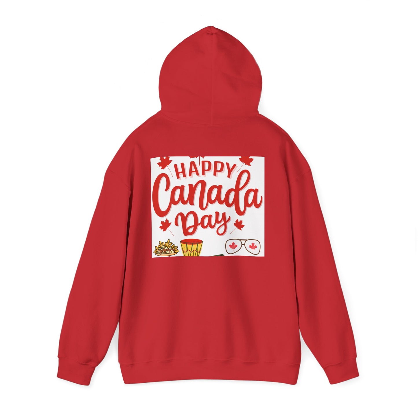 Canada Day Hoodie — "Happy Canada Day! Proud Canadian" Celebration Sweatshirt