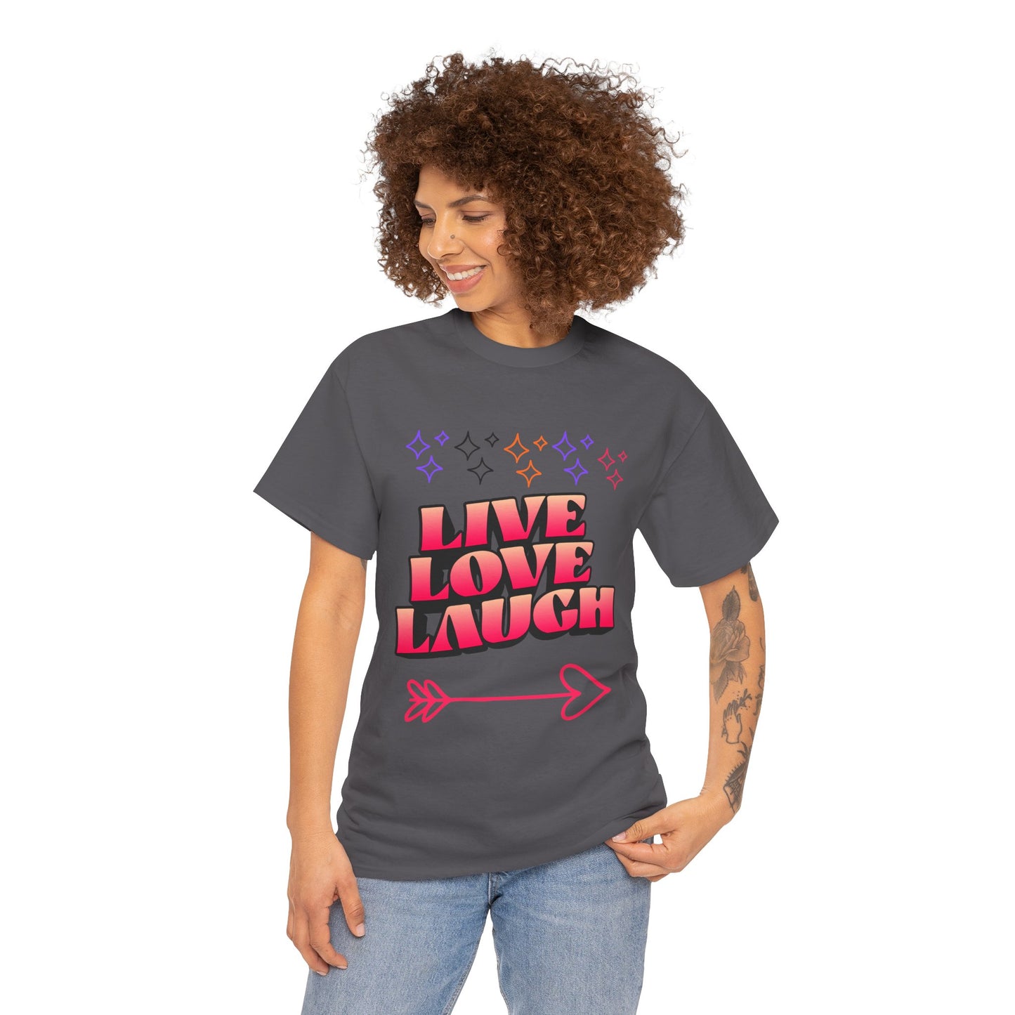 Live Love Laugh Women's Tee — Inspirational Graphic T-Shirt