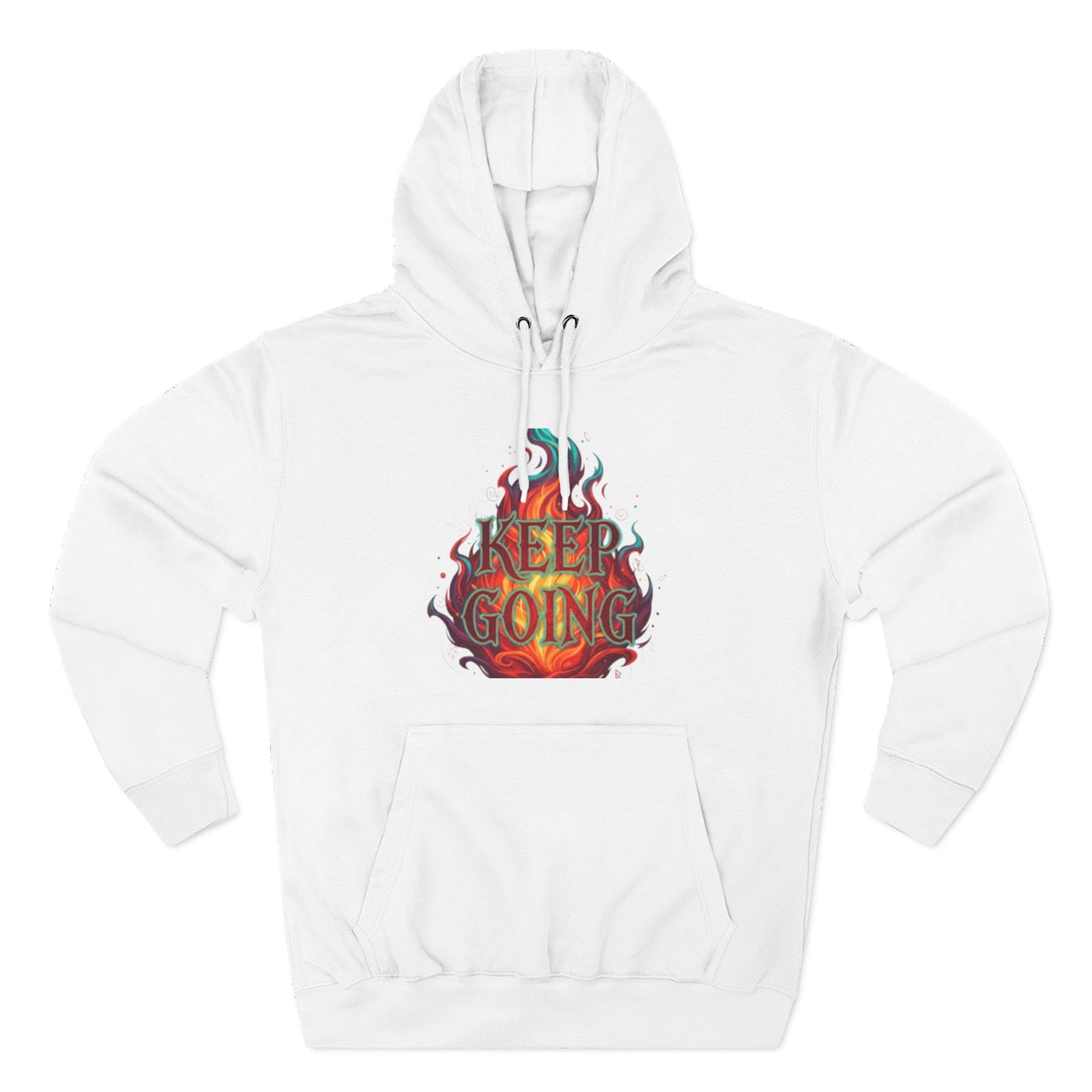 Keep Going No Excuses Hoodie | Motivational Flame Design
