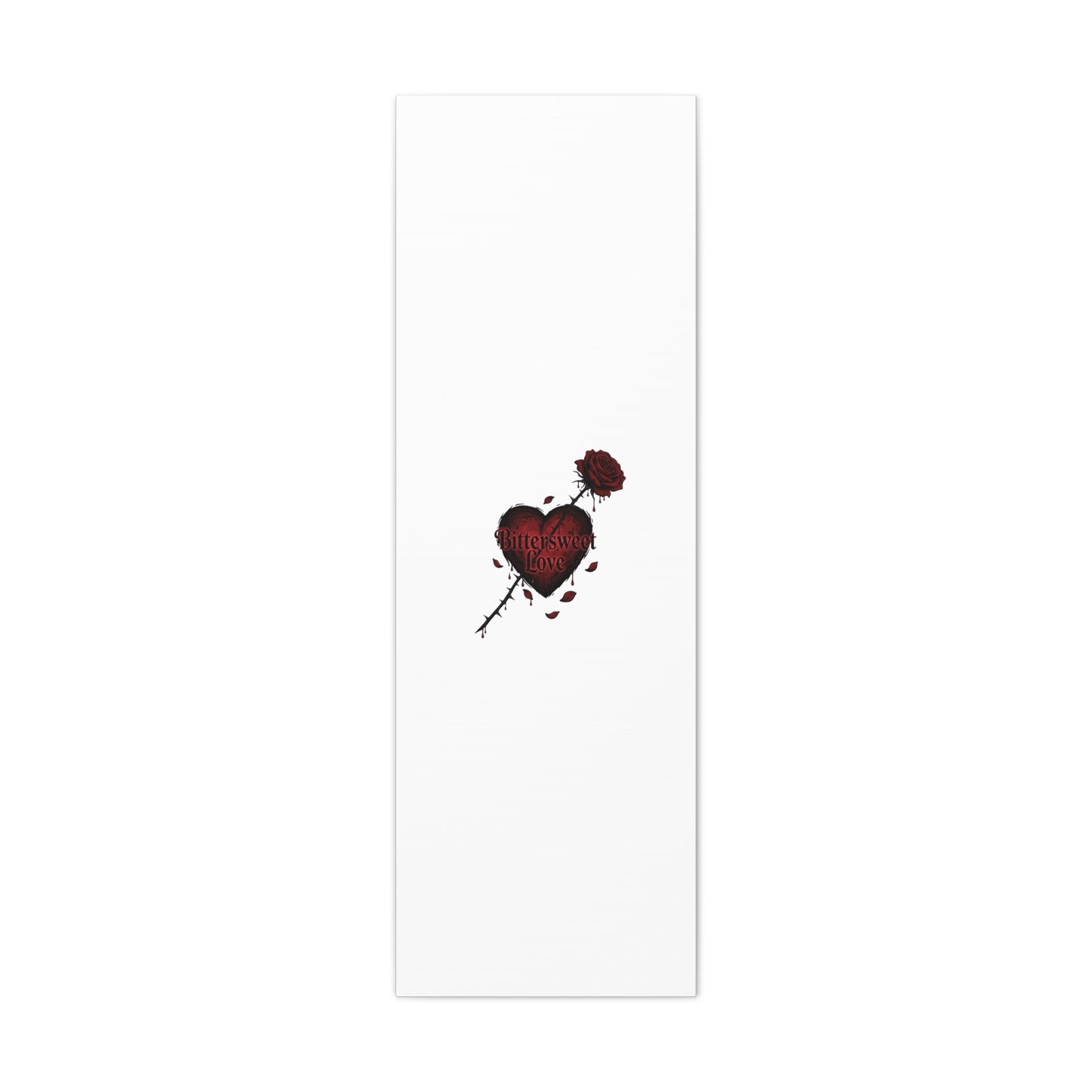 Bittersweet Love heart & thorn rose Canvas | Goth Valentine, Dark Romance Art Print