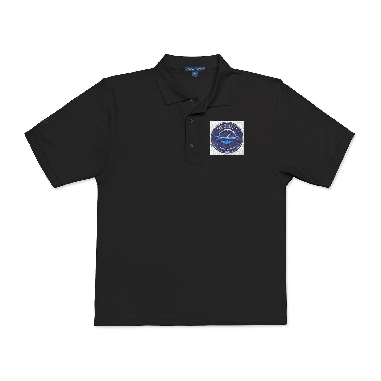 Embroidered Blue Ripple Logo Polo