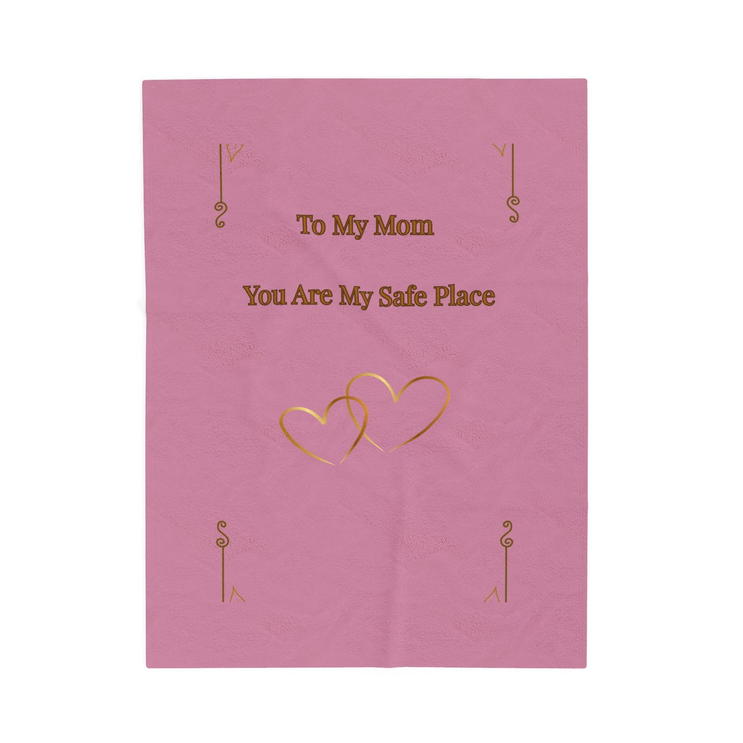 To My Mom Velveteen Blanket – “You Are My Safe Place” Plush Throw for Mother's Day & Comfort