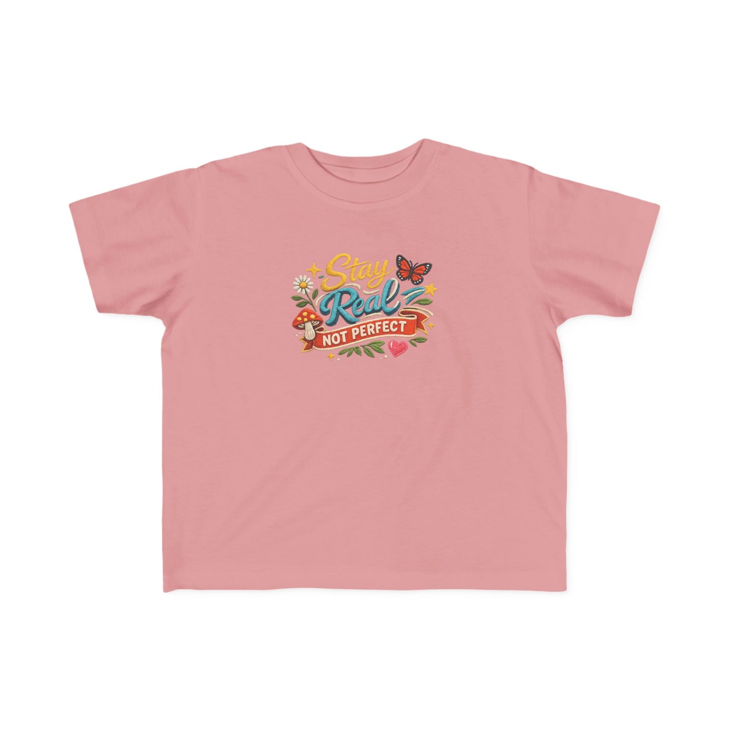 Dream Big Babe Toddler Tee | Retro Floral Butterfly Graphic