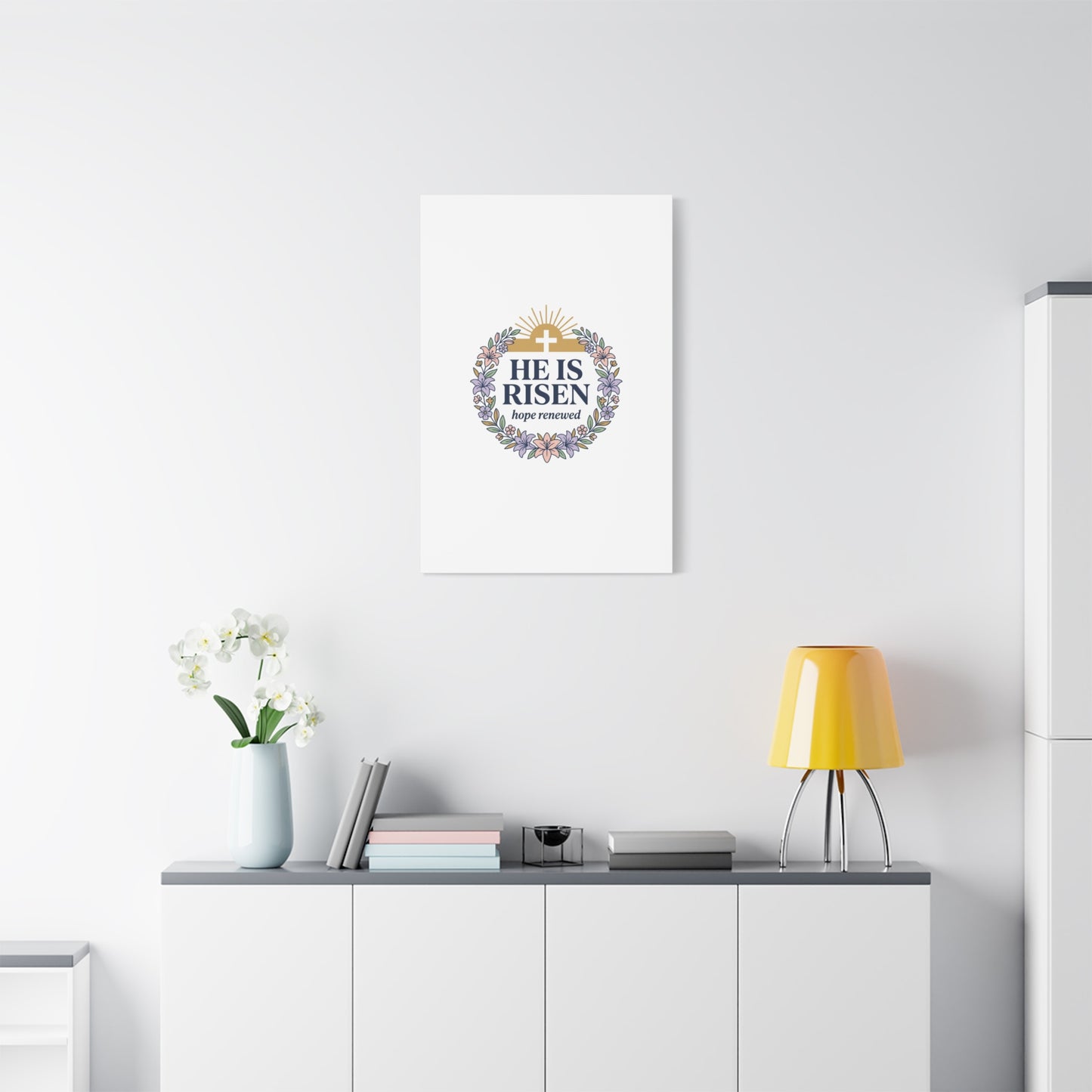 He Is Risen Canvas | Christian Easter Wall Art, Resurrection Scripture