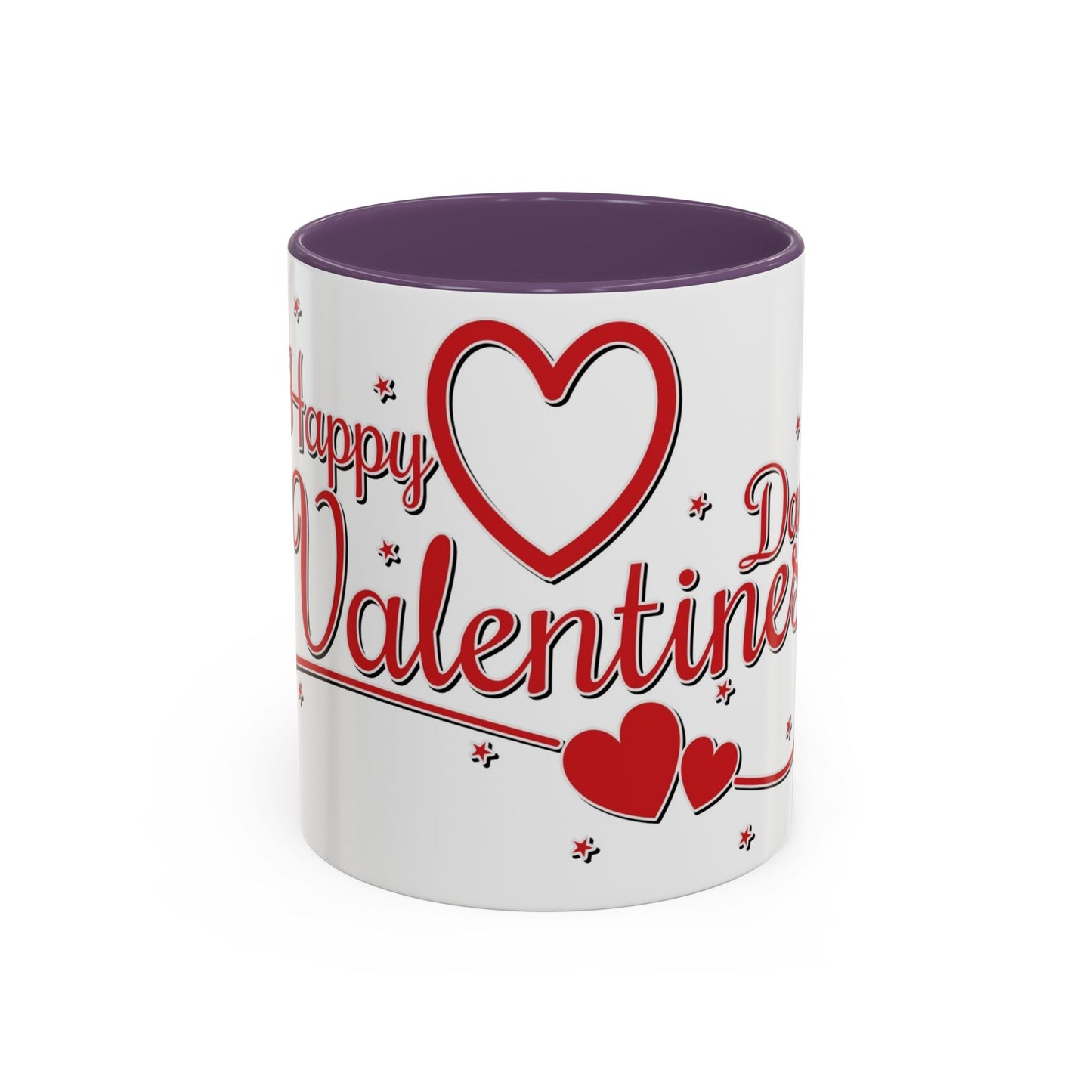 Happy Valentine's Day Heart Design Mug | Accent Coffee Mug 11oz/15oz