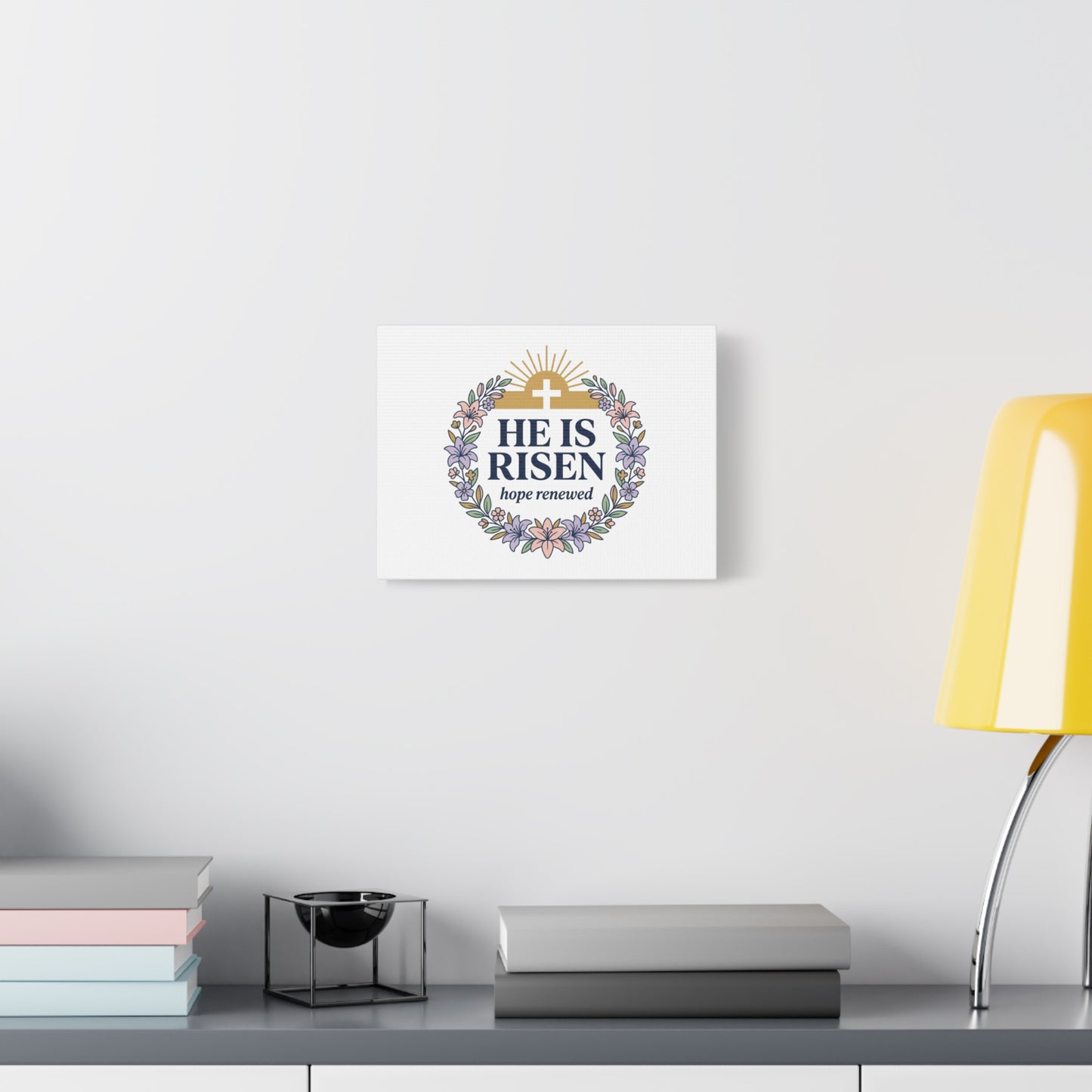 He Is Risen Canvas | Christian Easter Wall Art, Resurrection Scripture