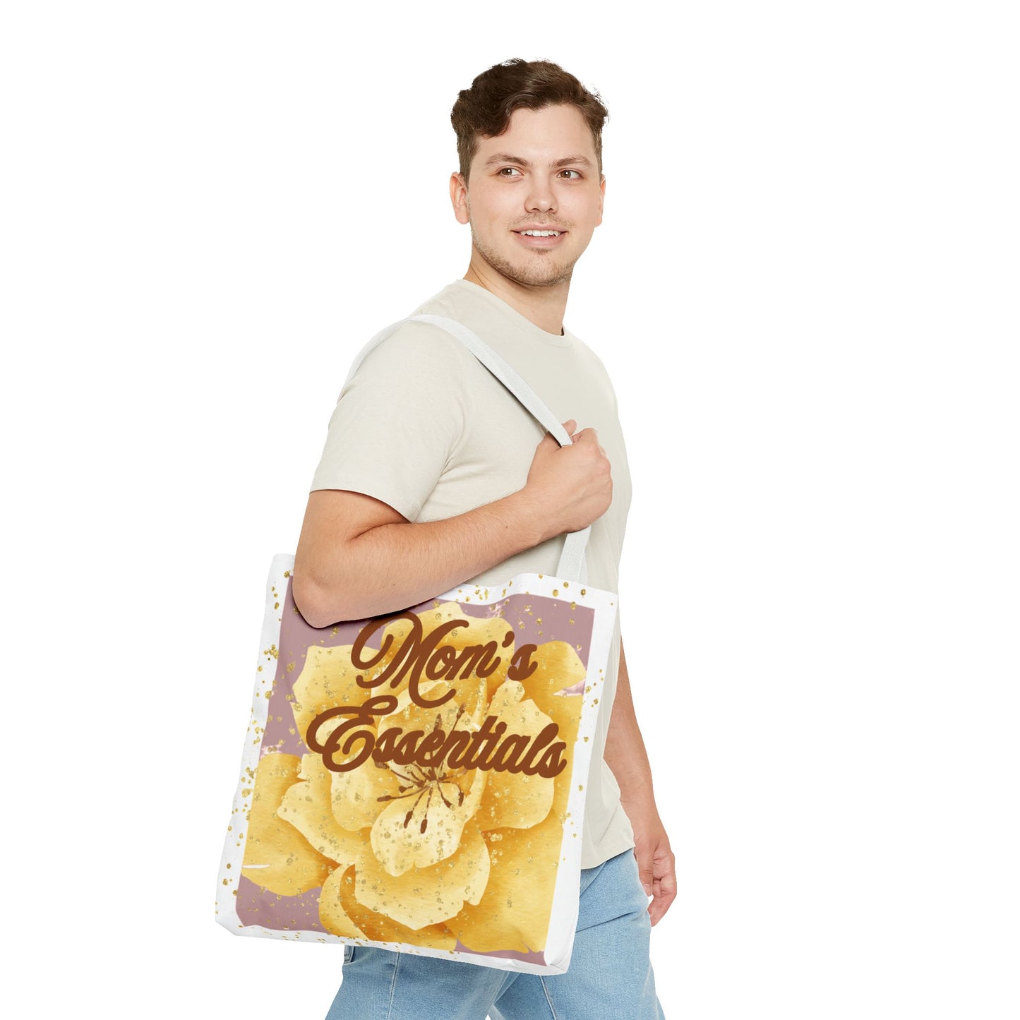 Mom Tote Bag | Mother’s Day Gift | Blush Pink Gold Minimal Tote | Everyday Mom Bag