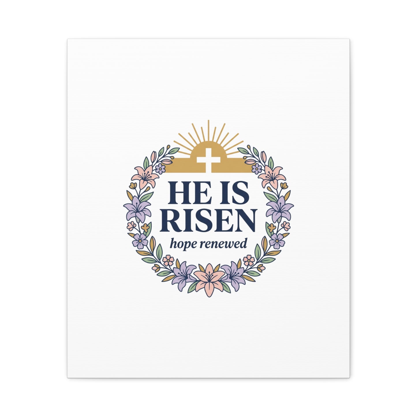He Is Risen Canvas | Christian Easter Wall Art, Resurrection Scripture