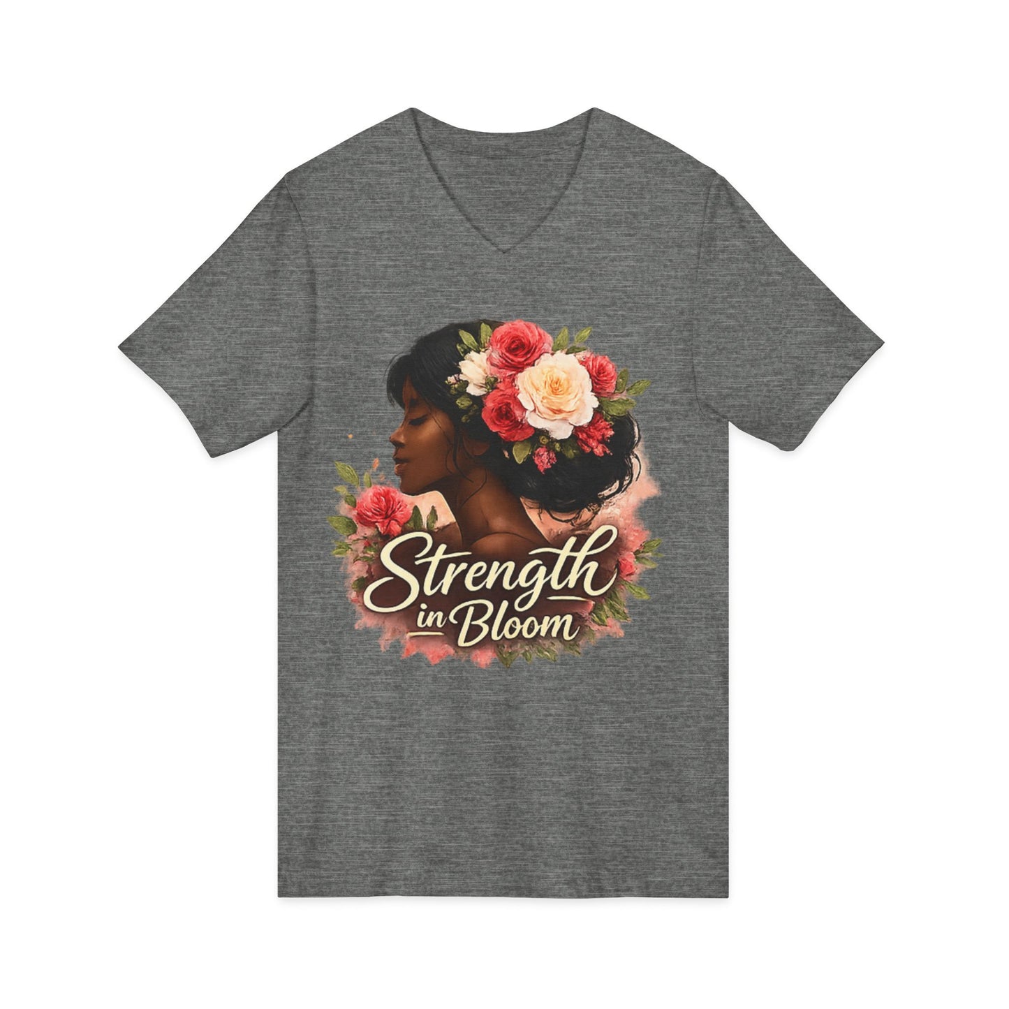 Strength in Bloom V-Neck Tee