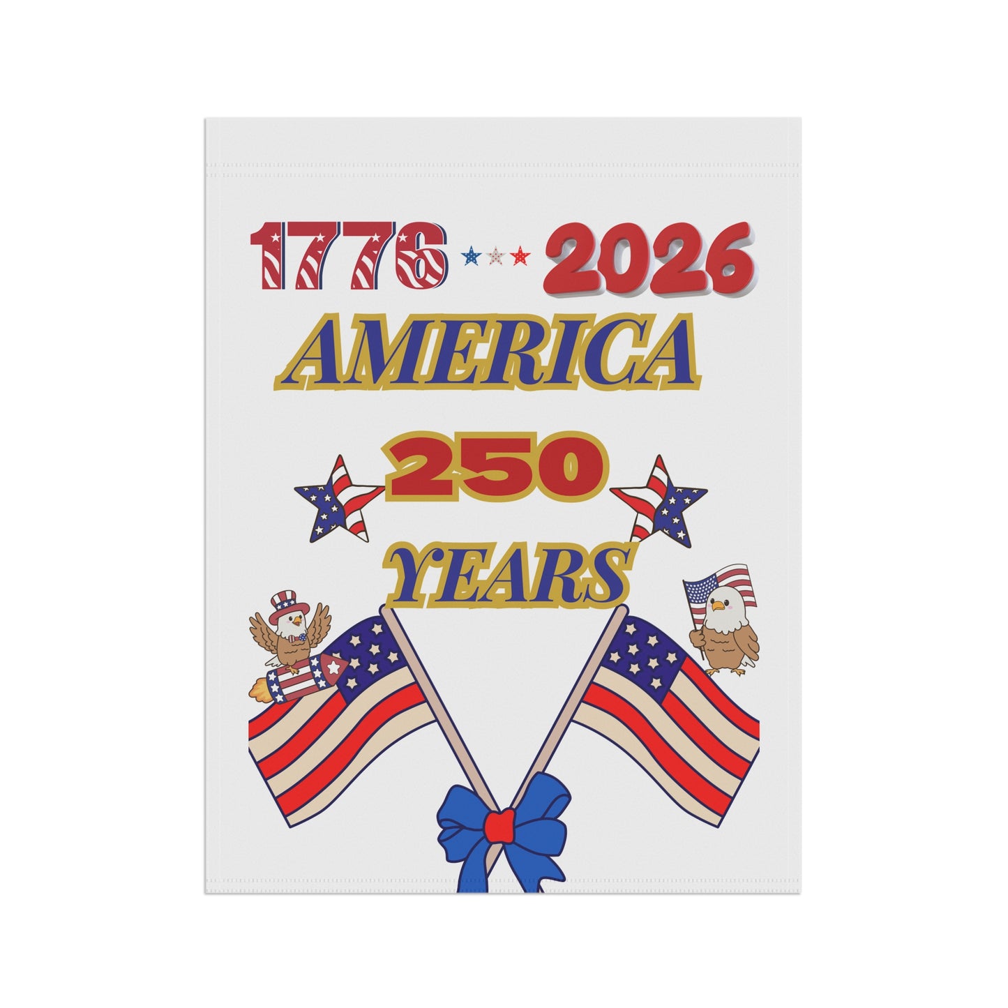 1776-2026 America 250 Years celebration banner | Patriotic Flag House Banner